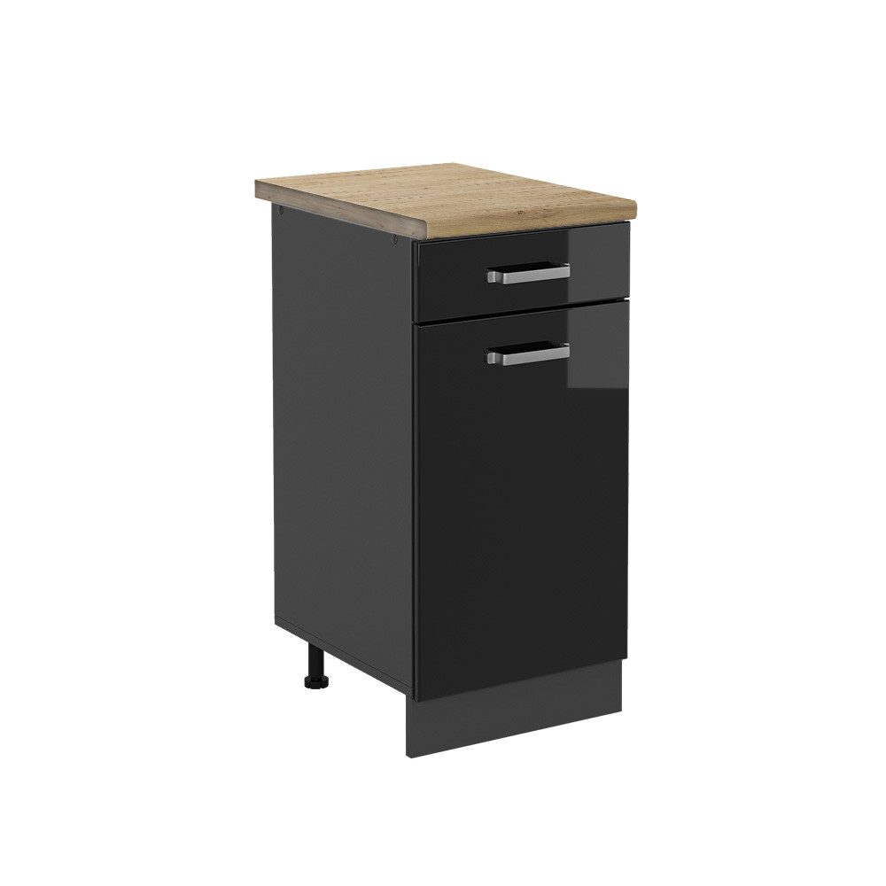 Vicco Unterschrank R-Line, Schwarz Hochglanz/Anthrazit, 40 günstig online kaufen