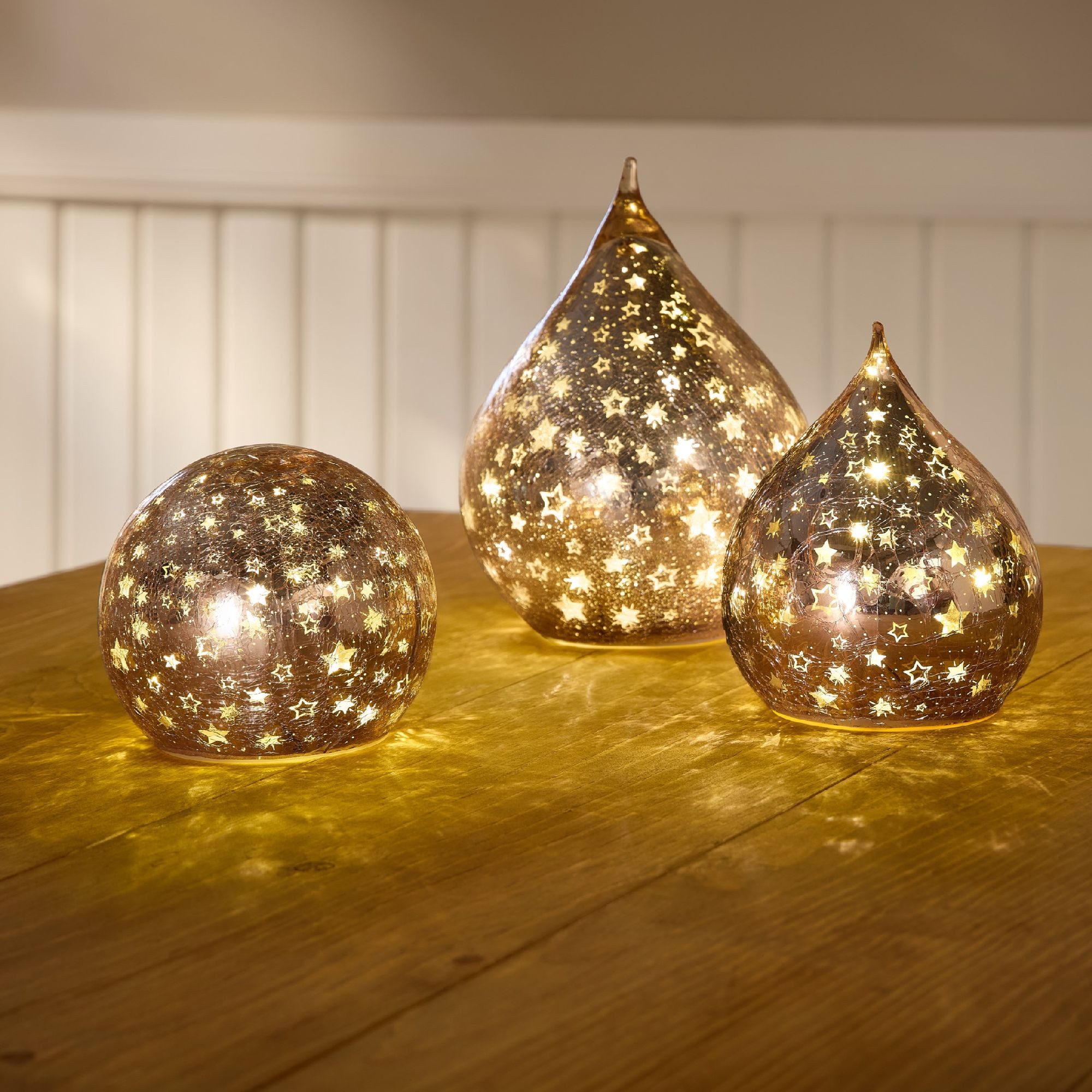 formano LED Kugelleuchte Sterne, Mit Timerfunktion, Rosa, Motiv: Sterne günstig online kaufen