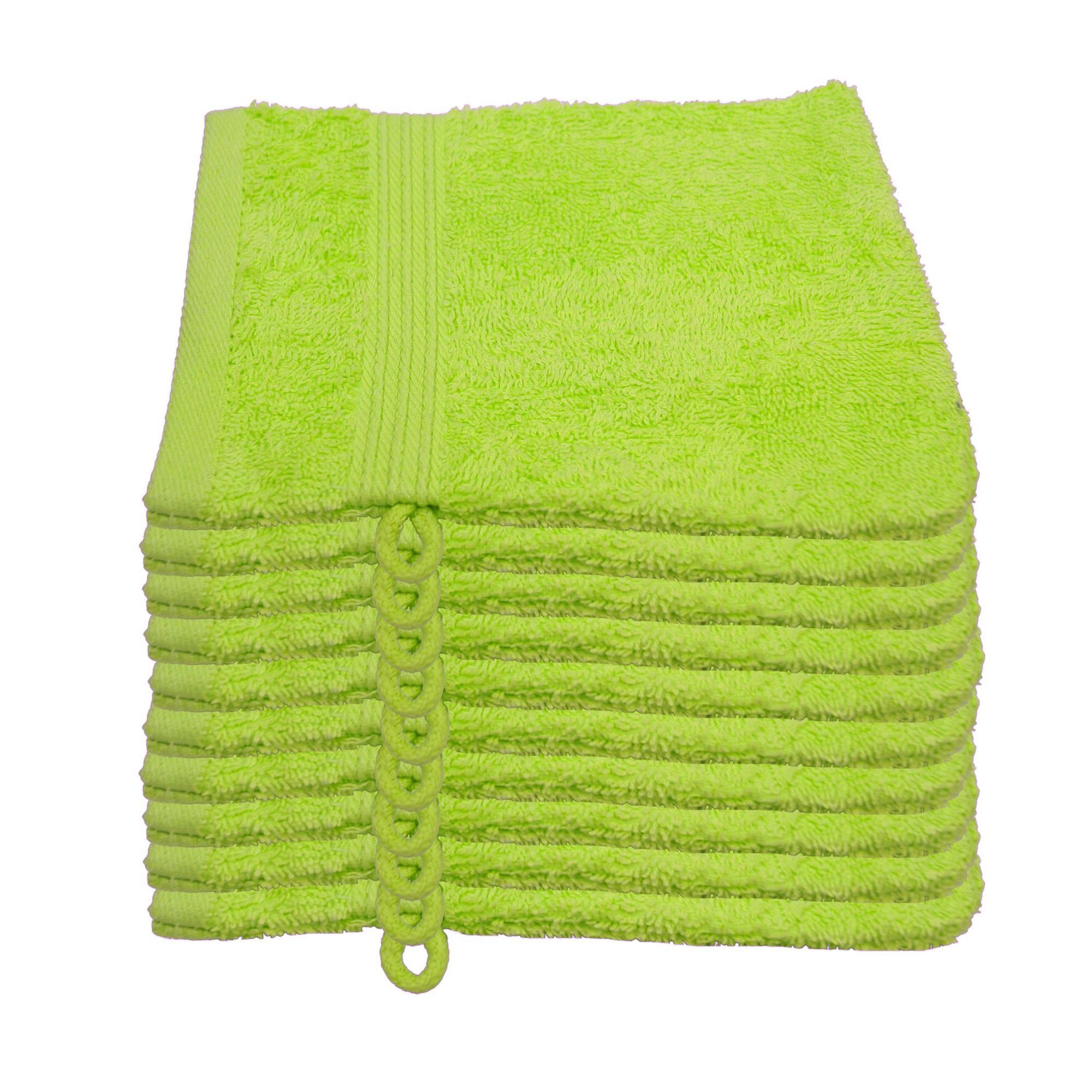 Julie Julsen Waschhandschuh 10-Waschhandschuh-Limette-Waschhandschuh 15 x 21 cm, (10-St)