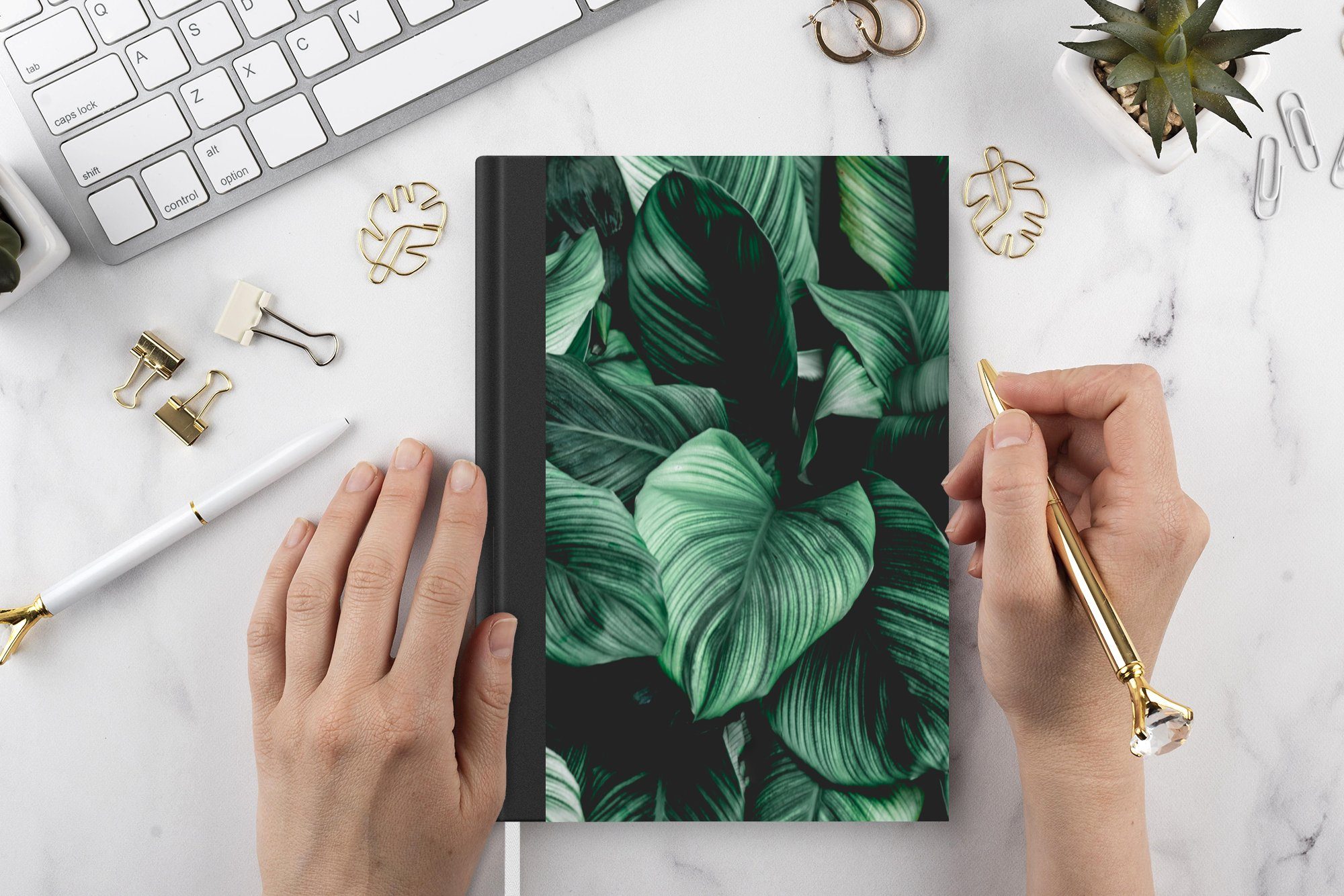 Pflanzen Dschungel Journal, Merkzettel, Notizheft, - Natur, Tropisch 98 - Haushaltsbuch Notizbuch Seiten, Tagebuch, Blätter A5, - MuchoWow -