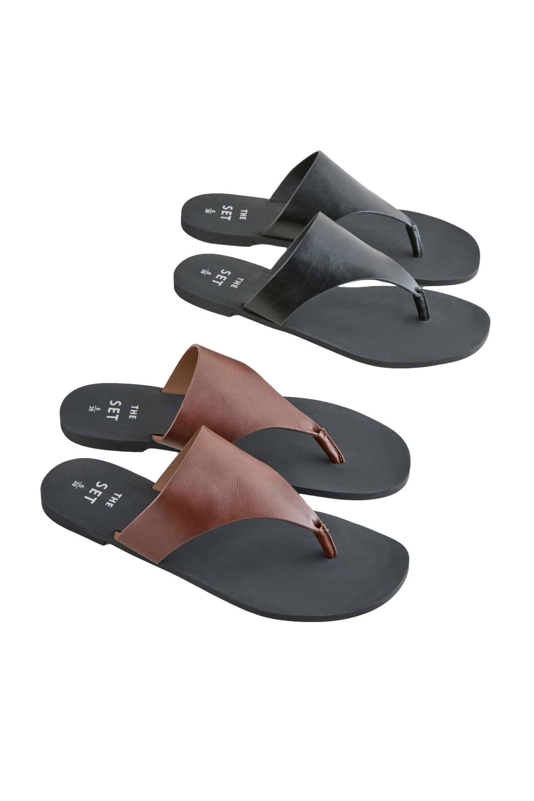 The Set The Set Zehentrenner, 2er-Pack Sandale (2-tlg)