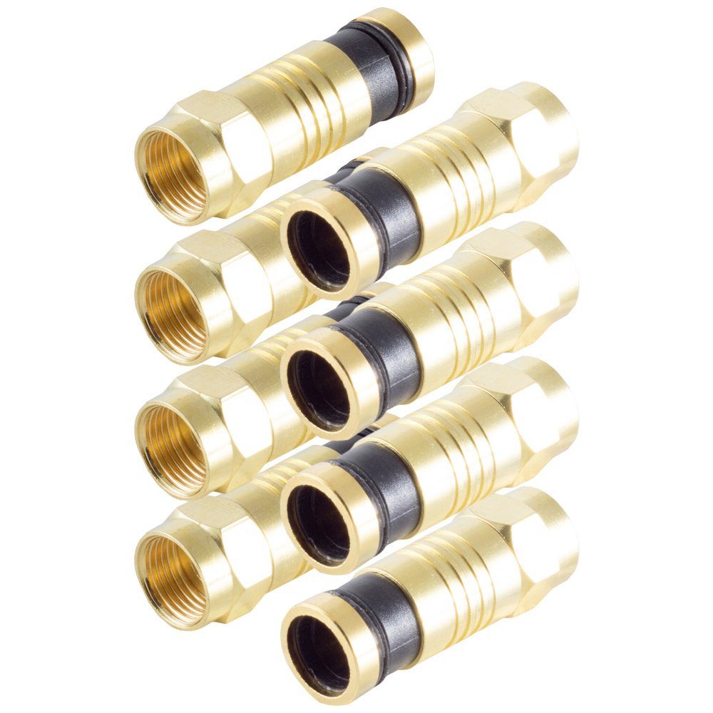 Shiverpeaks BS15-300814 F-Stecker Kompression, vergoldet Anschlüsse: F SAT-Kabel