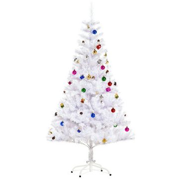 HOMCOM Künstlicher Weihnachtsbaum Künstlicher Weihnachtsbaum, 85 x 150 cm (BxH), weiß