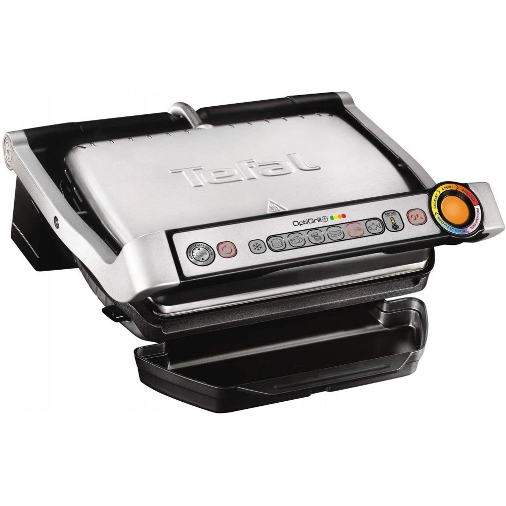 Tefal Tischgrill Optigrill+ GC712D34 - Kontaktgrill - silber/schwarz