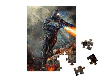 puzzleYOU Puzzle Futuristischer Roboter-Soldat, 48 Puzzleteile, puzzleYOU-Kollektionen Fantasy