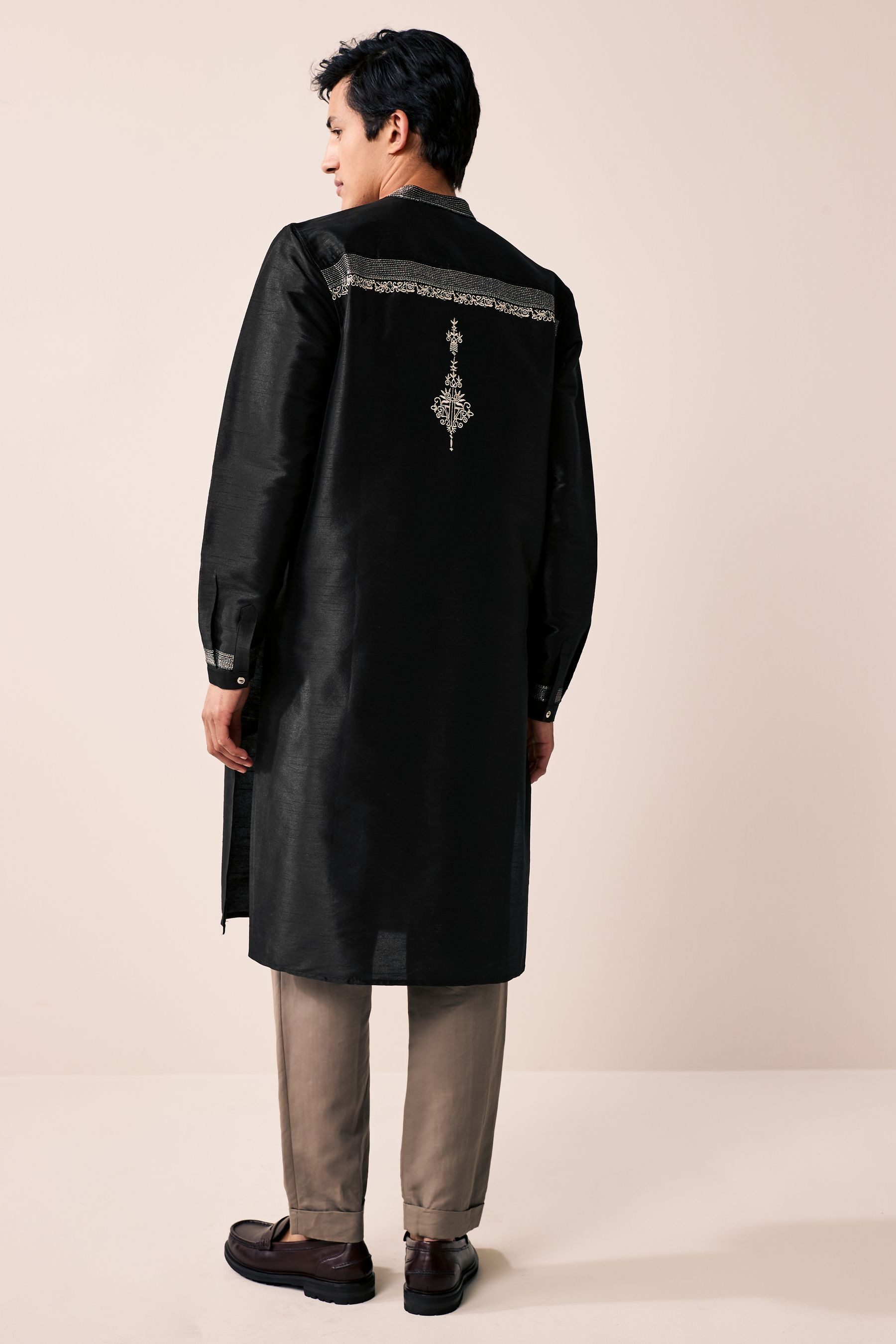 Next Langarmhemd Langes Kurta-Hemd (1-tlg) günstig online kaufen