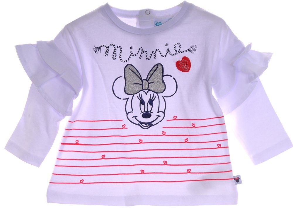 Disney Baby Langarmshirt Baby Langarmshirt Shirt T-Shirt 74 80 86 92 98 in Weiß