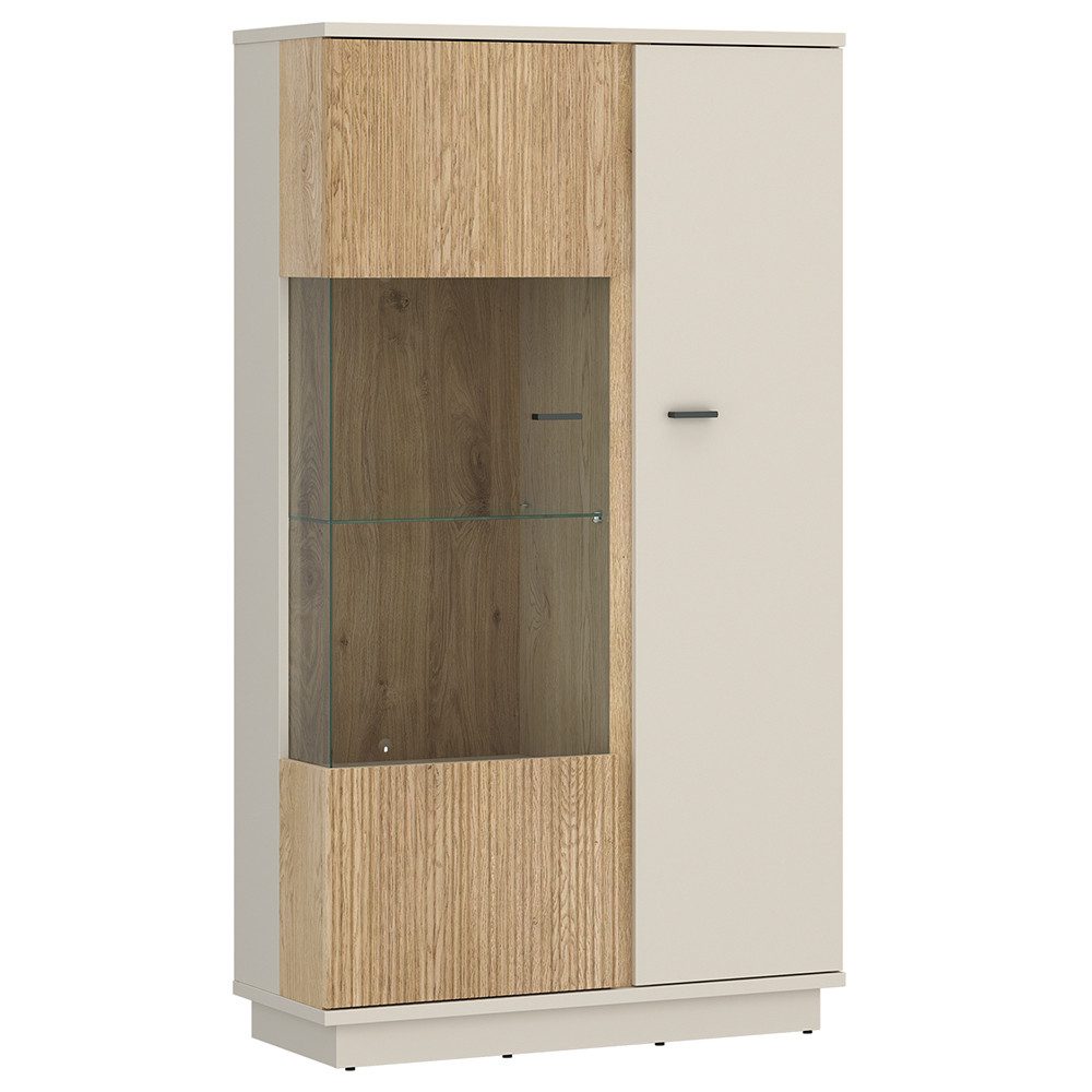 Lomadox Highboard MOLINA-129, Wohnzimmerschrank 87 cm breit in Eiche & kaschmir mit Softclose