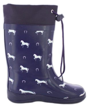 Beck Gummistiefel Horses Gummistiefel (bis Gr. 38 verfügbar, schmale Passform, trockene Füße für alle Pferdefans) mit herausnehmbarer Innensohle, weicher flexibler Naturkautschuk