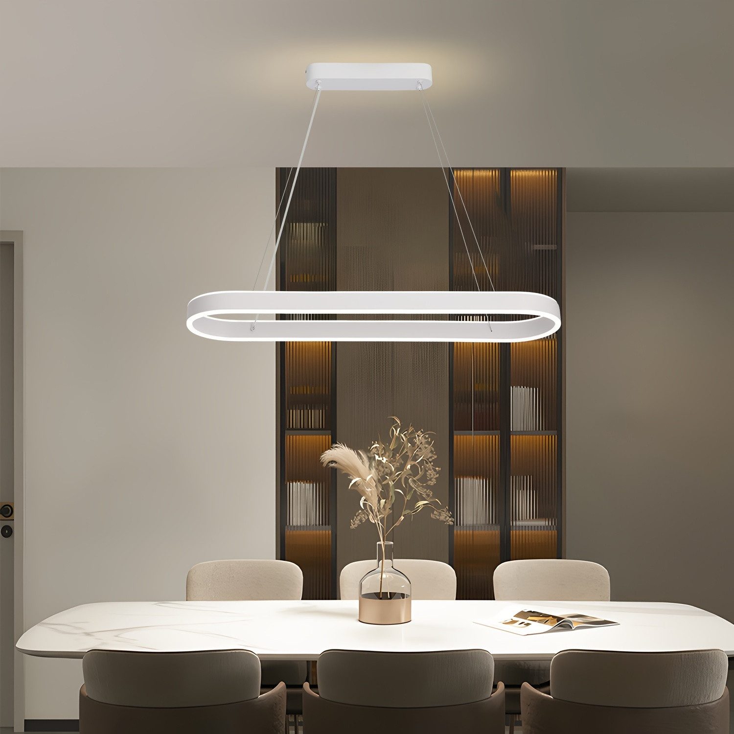 JDONG LED Deckenleuchte Moderne Metall Hängeleuchte, günstig online kaufen