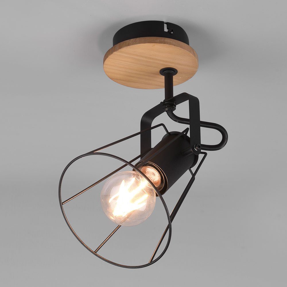 etc-shop Wandleuchte, Leuchtmittel Wandleuchte Holzlampe Wandlampe Gitter inklusive, Landhausstil nicht