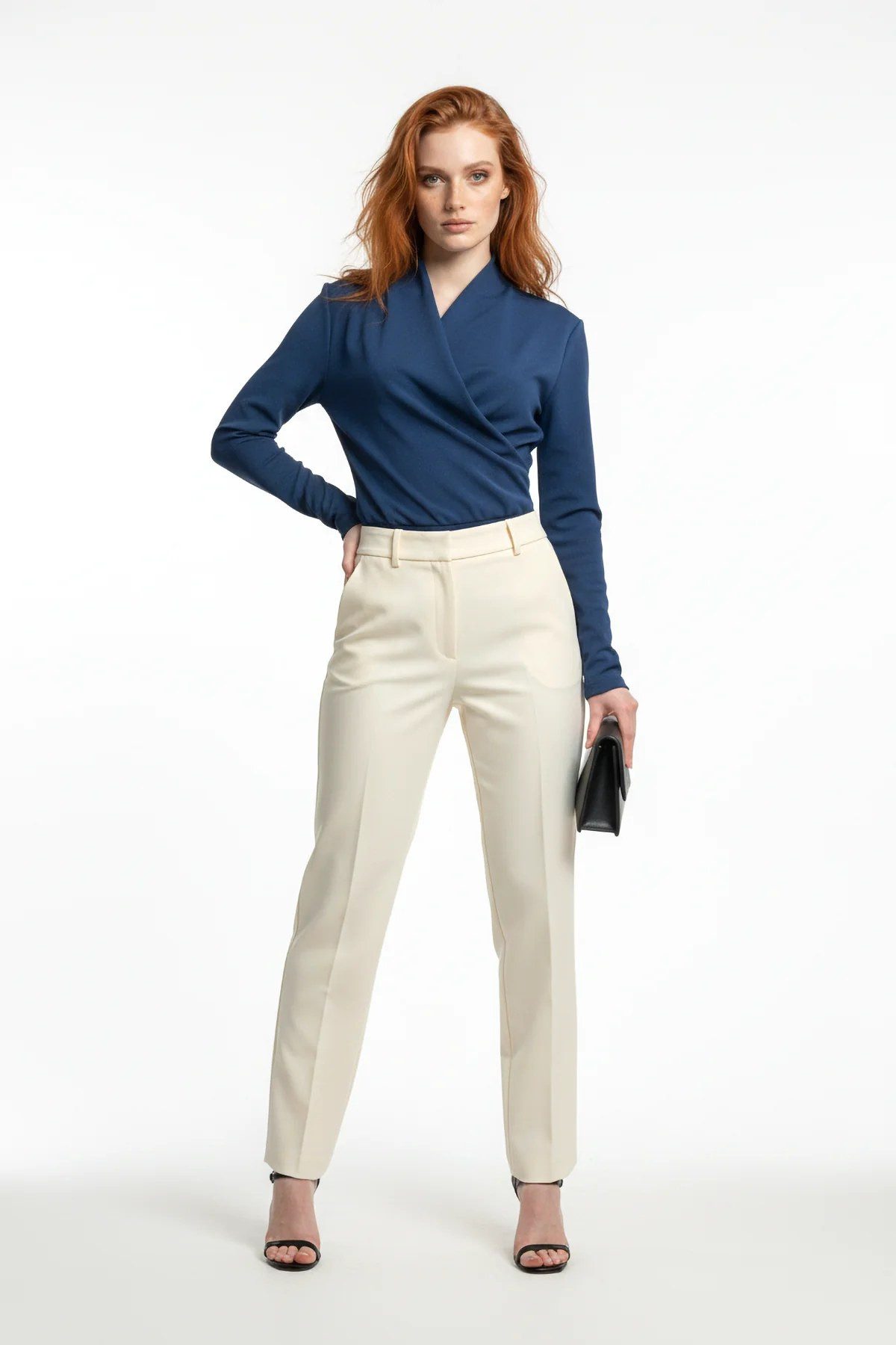 No Matter What Blusenbody Langarm Snap Bodysuit mit Kragen – Bild 4 von 5