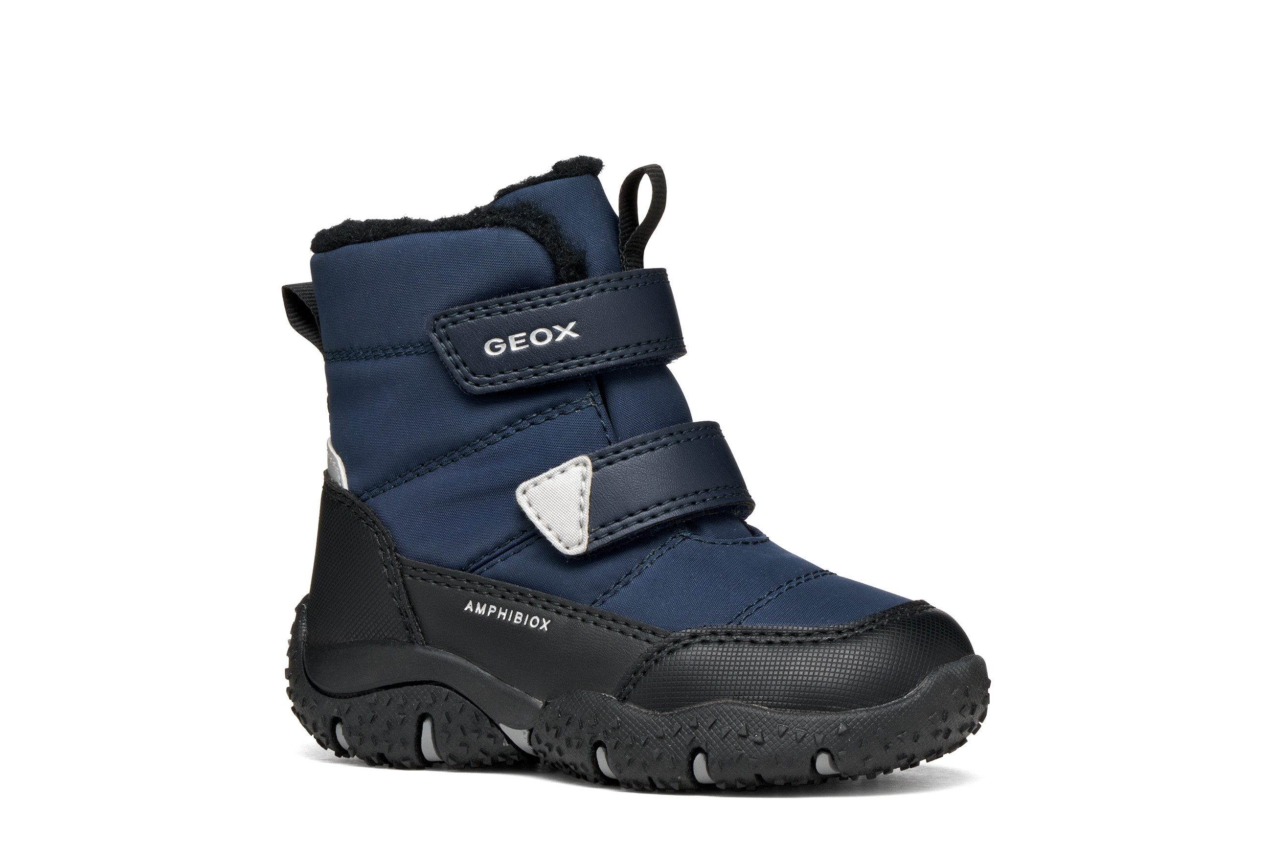 Geox B BALTIC BOY B ABX Winterboots Klettboots, wasserabweisender Winterstiefel mit Warmfutter