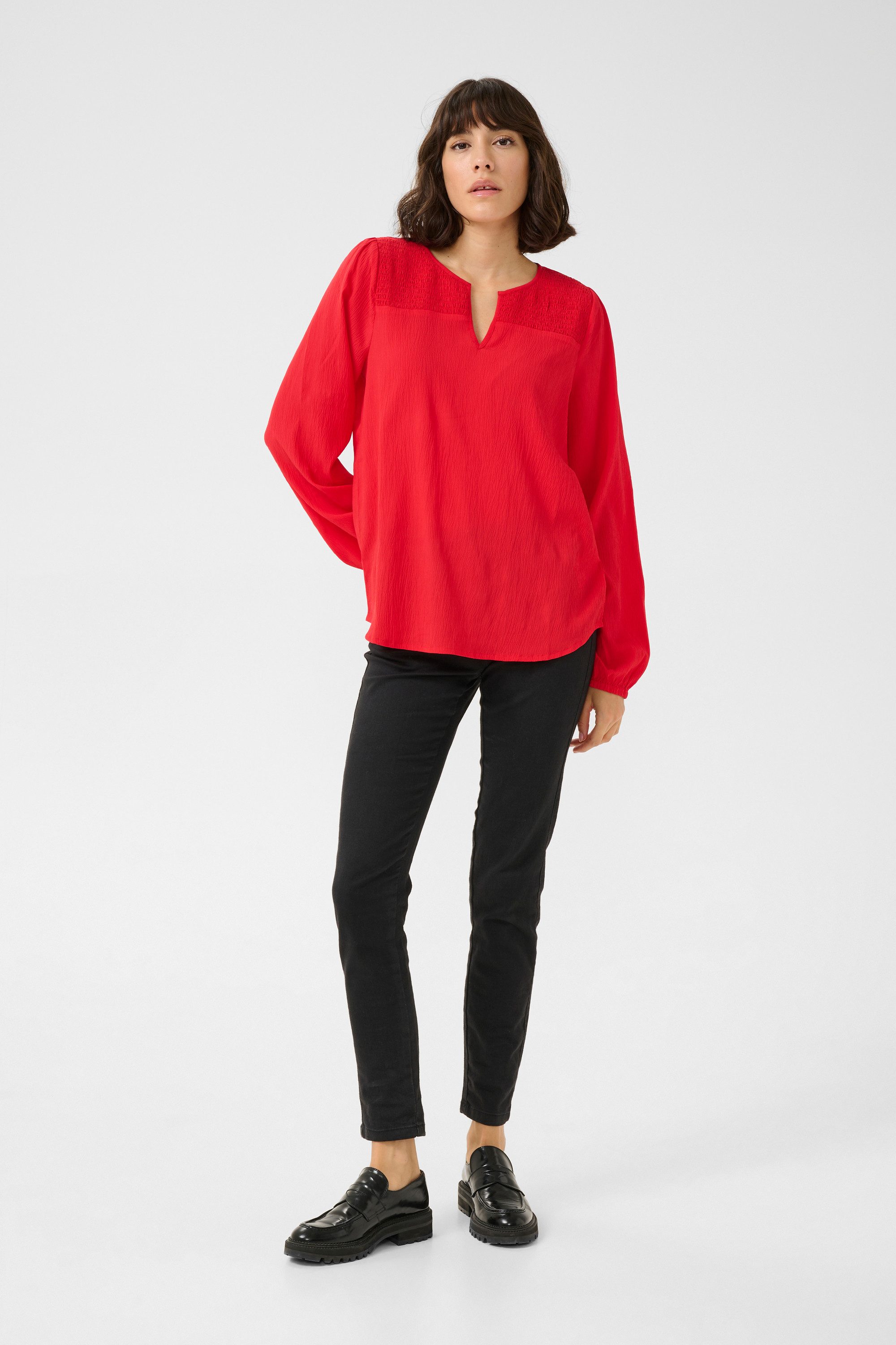 KAFFE Langarmbluse Langarm-Bluse KAlinda