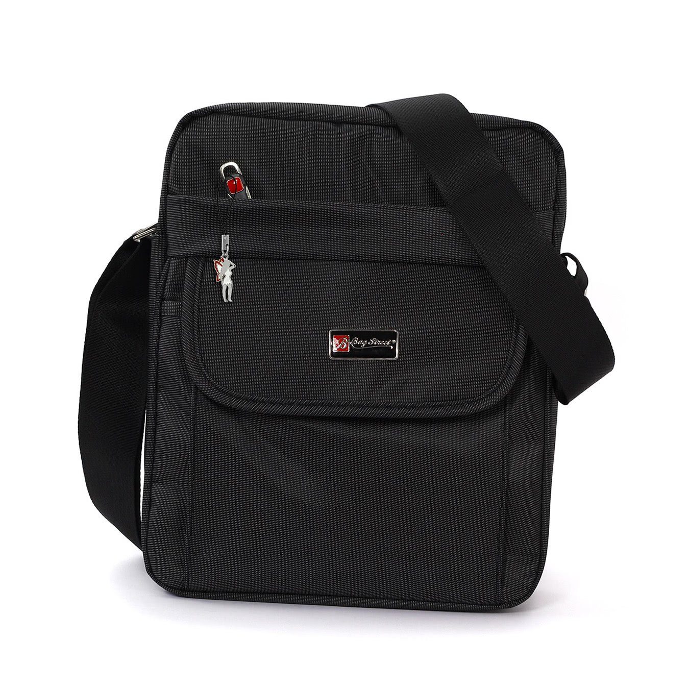 BAG STREET Umhängetasche Bag Street Damen Herren Umhängetasche (Umhängetasche), Umhängetasche, Flugbegleiter Polyester, schwarz ca. 22cm x ca. 27cm