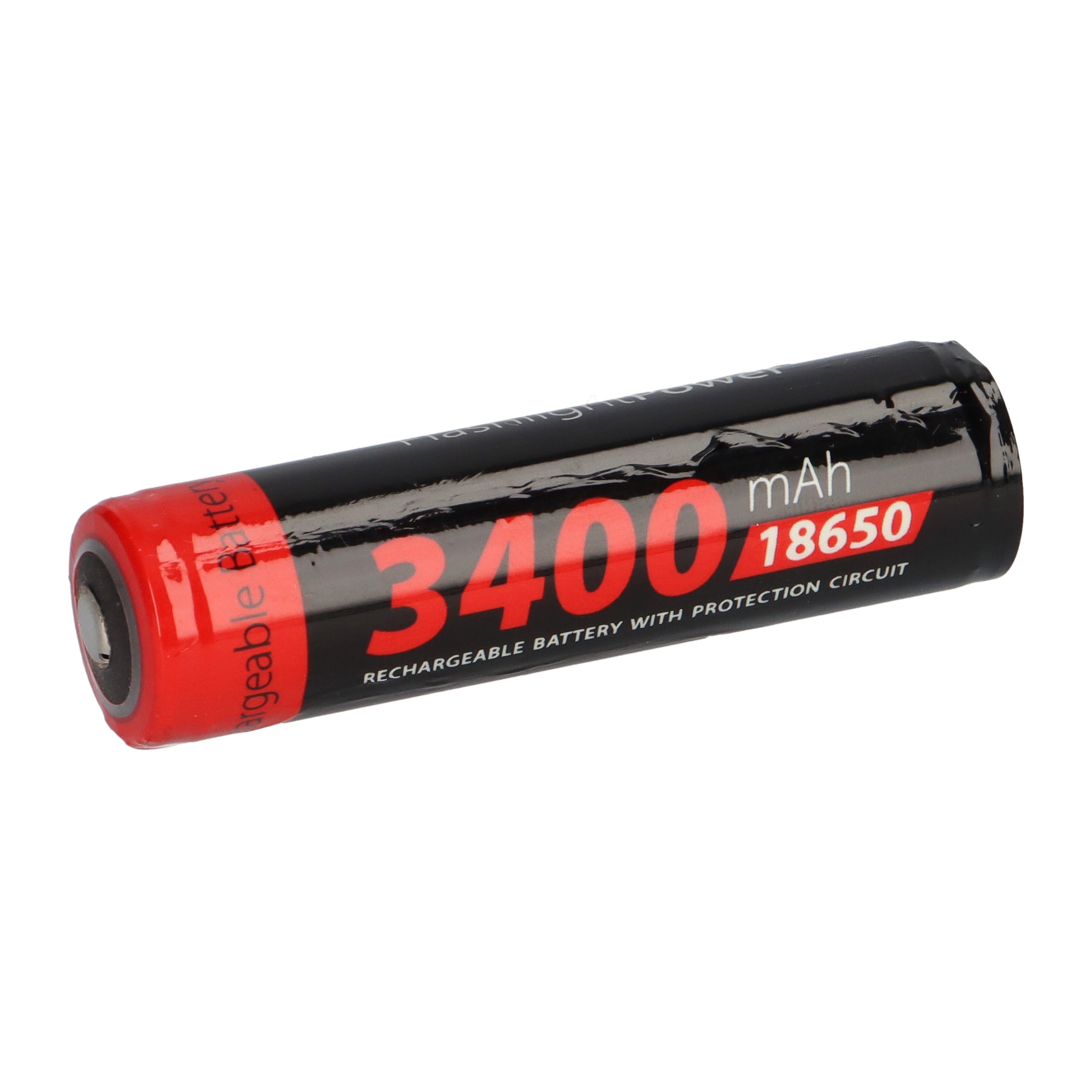 XCell XCell Li-Ion 18650 Akku 3,7V 3400mAh PCM protected for Flashlights Akku