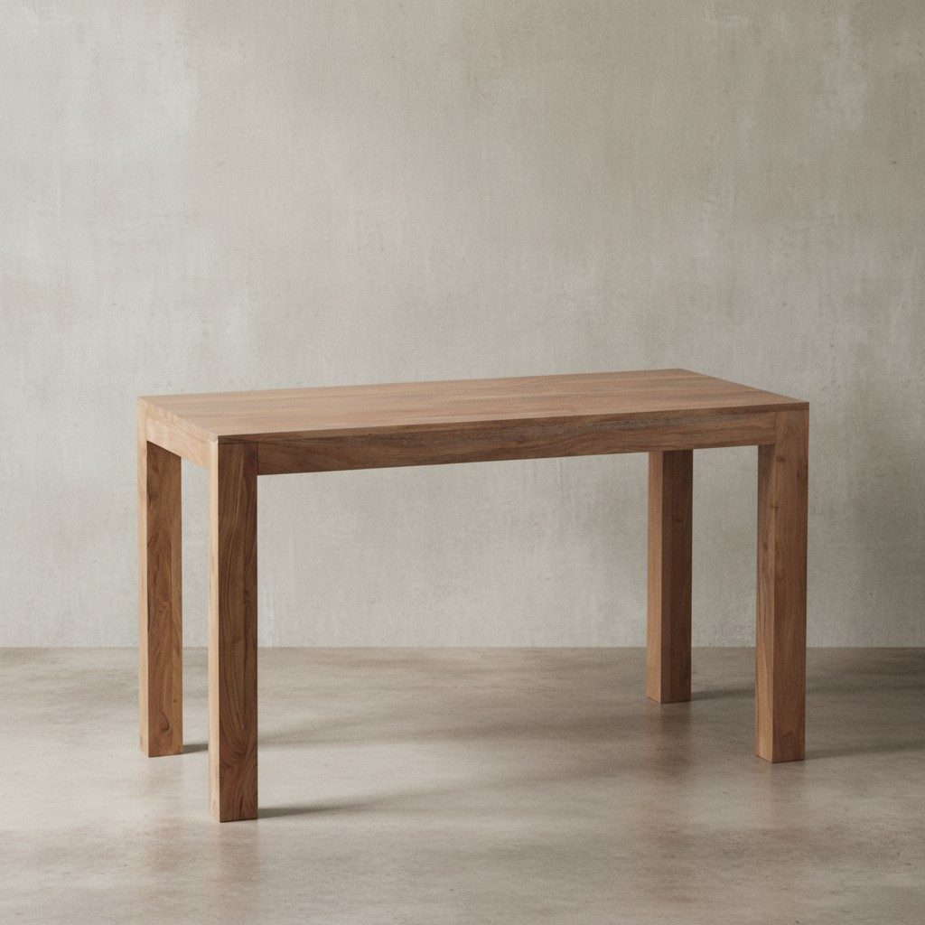 KADIMA DESIGN Esstisch Esstisch Massivholz MUMBAI Akazie 120 cm Esszimmer-Tisch Holztisch, Design Küchentisch Landhaus-Stil dunkel-braun