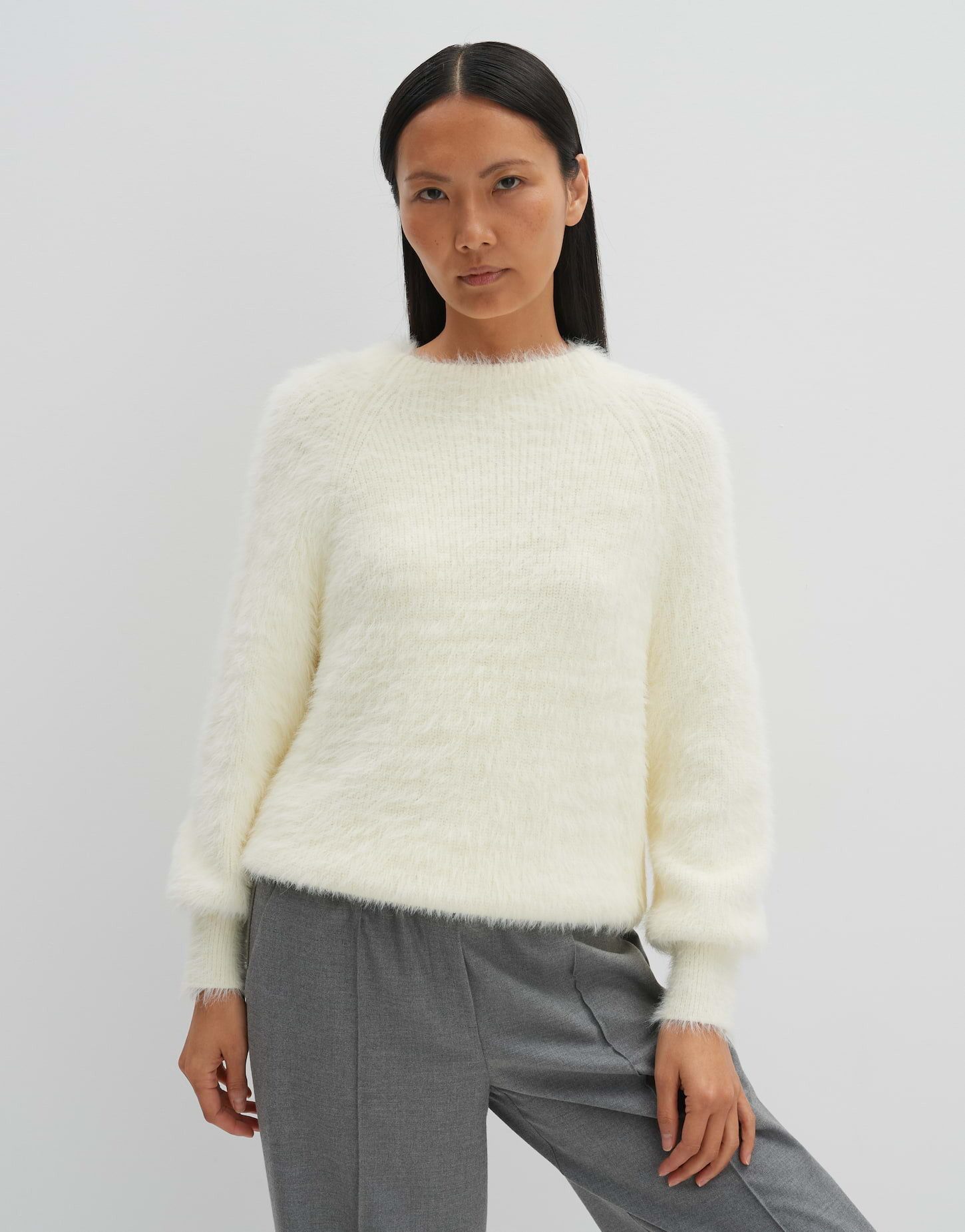 Strickpullover Strickpullover TISSIE Loose in Fake Fur Optik