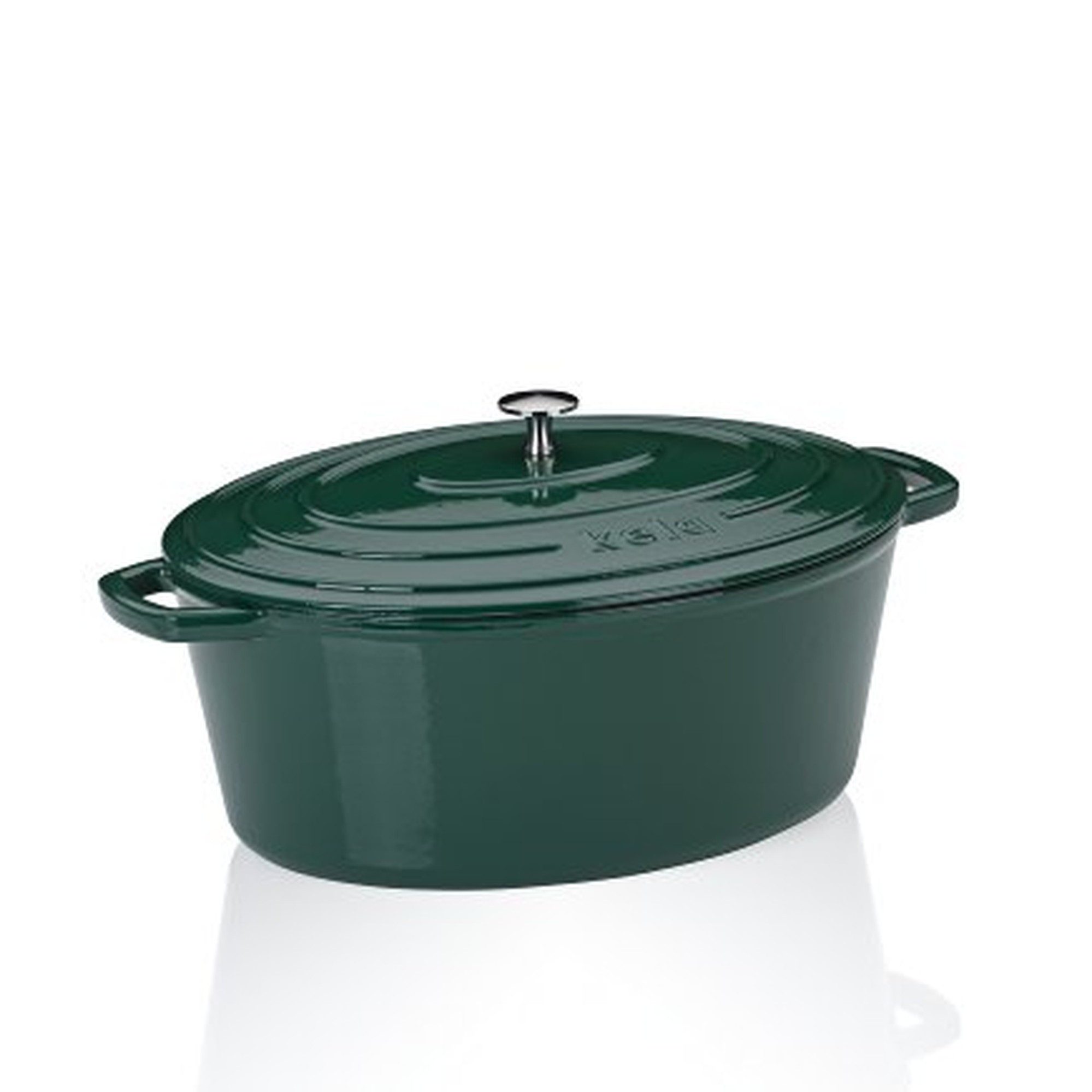 kela Bräter Gusseisen Bräter oval 36 cm smaragdgrün 9,3 Liter, Gusseisen (1-tlg)