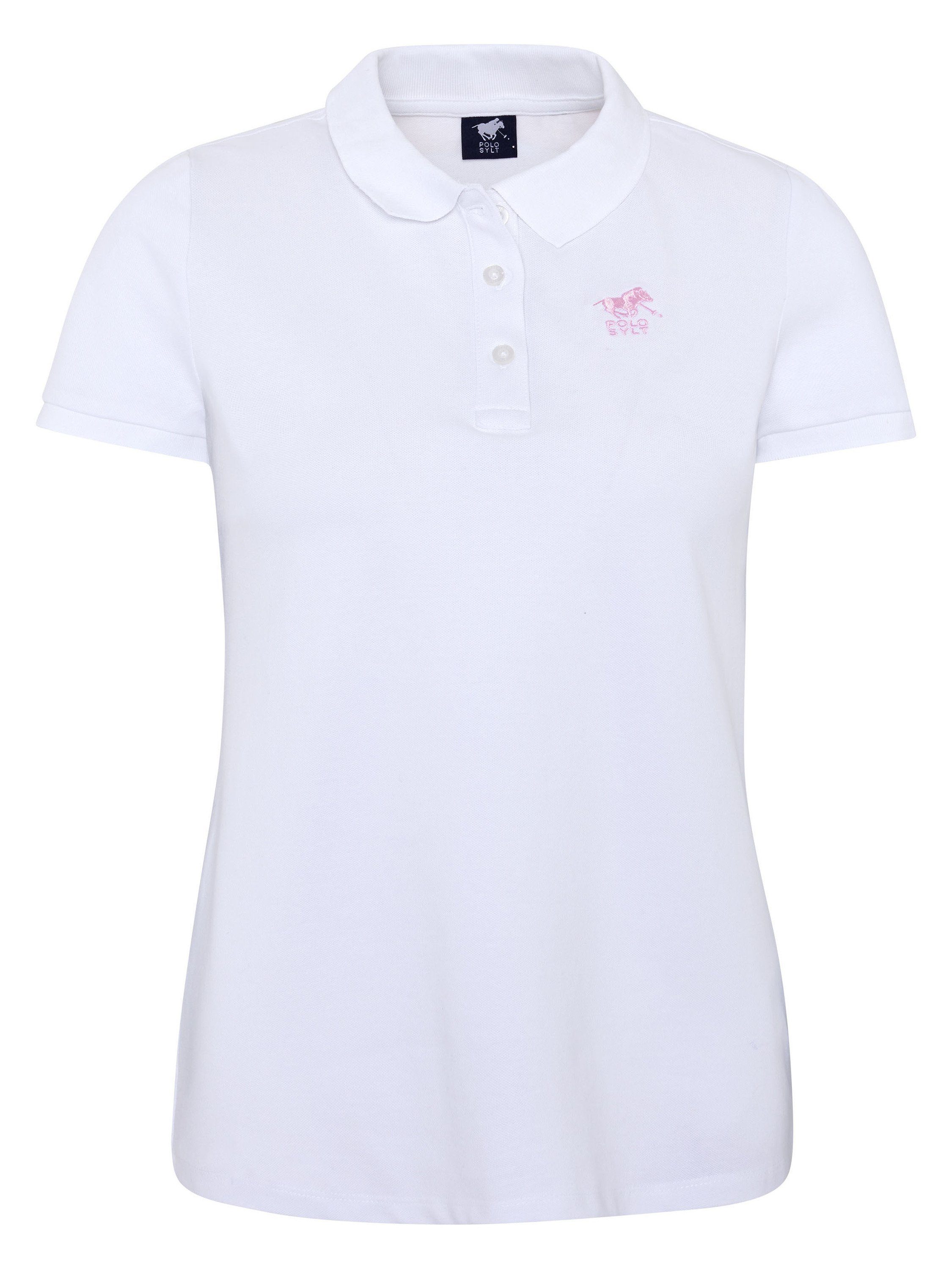 Polo Sylt Poloshirt mit Label-Stickerei Bright White