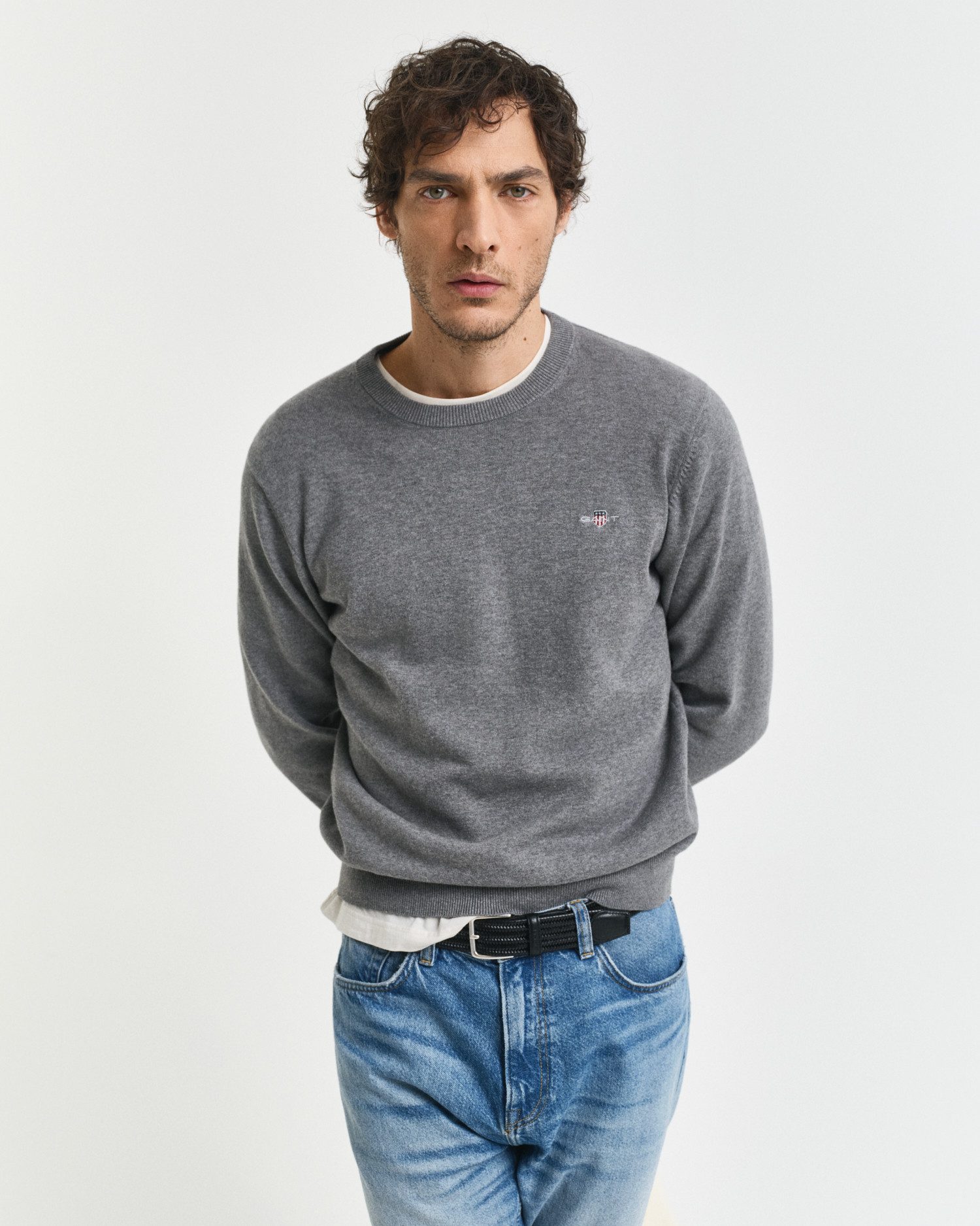 Gant Rundhalspullover CLASSIC COTTON C-NECK Premium Strickpullver aus weich günstig online kaufen