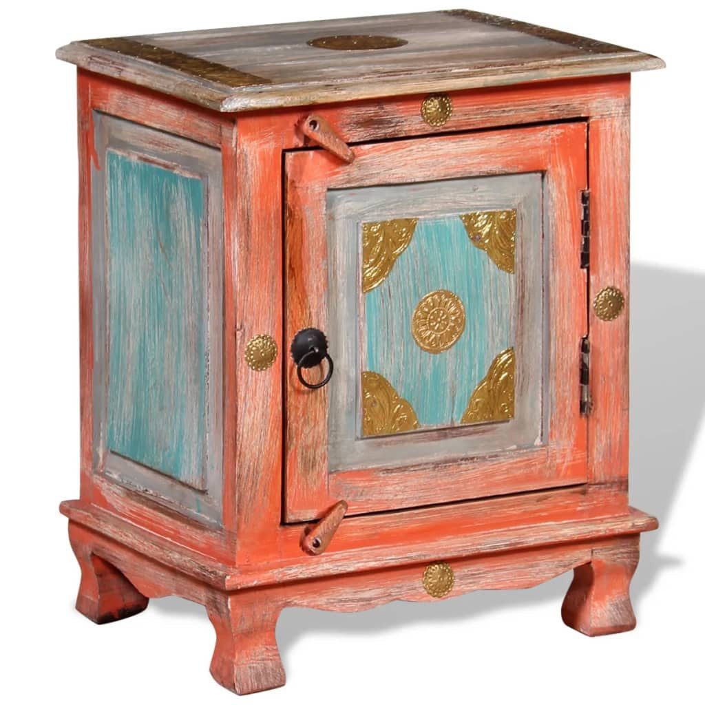 furnicato Nachttisch Massivholz Orange (1-St)