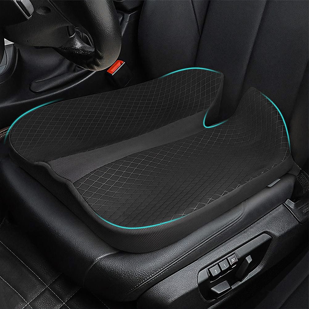 OSTWOLKE Sitzkissen für Autositz Fahrer - Ergonomische Sitzerhöhung aus Memory-Schaum, Anti-Rutsch-Sitzkissen mit U-Form Design