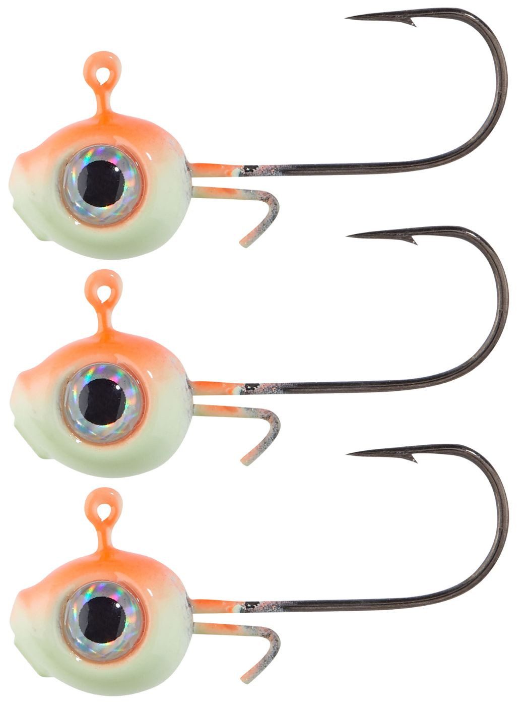 Jighaken Balzer Shirasu Micro Jig mit UV Augen Orange/Luminous - 3 Jighaken