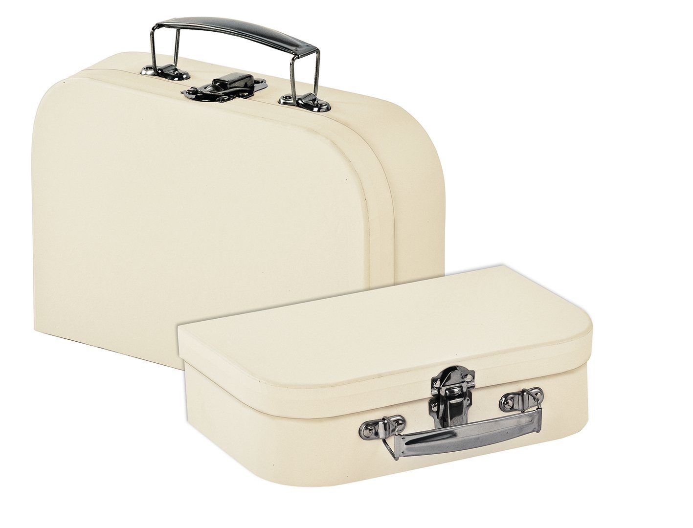 VBS Truhe, 2er-Set, aus cremefarbenem Karton