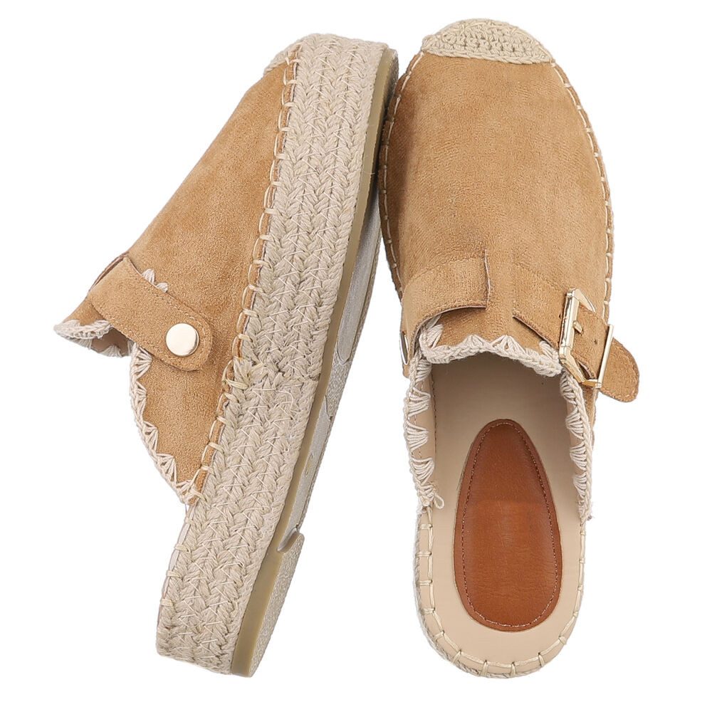 Ital-Design Damen Mules Freizeit Plateausandaletten (88930252) Flach Pantol günstig online kaufen