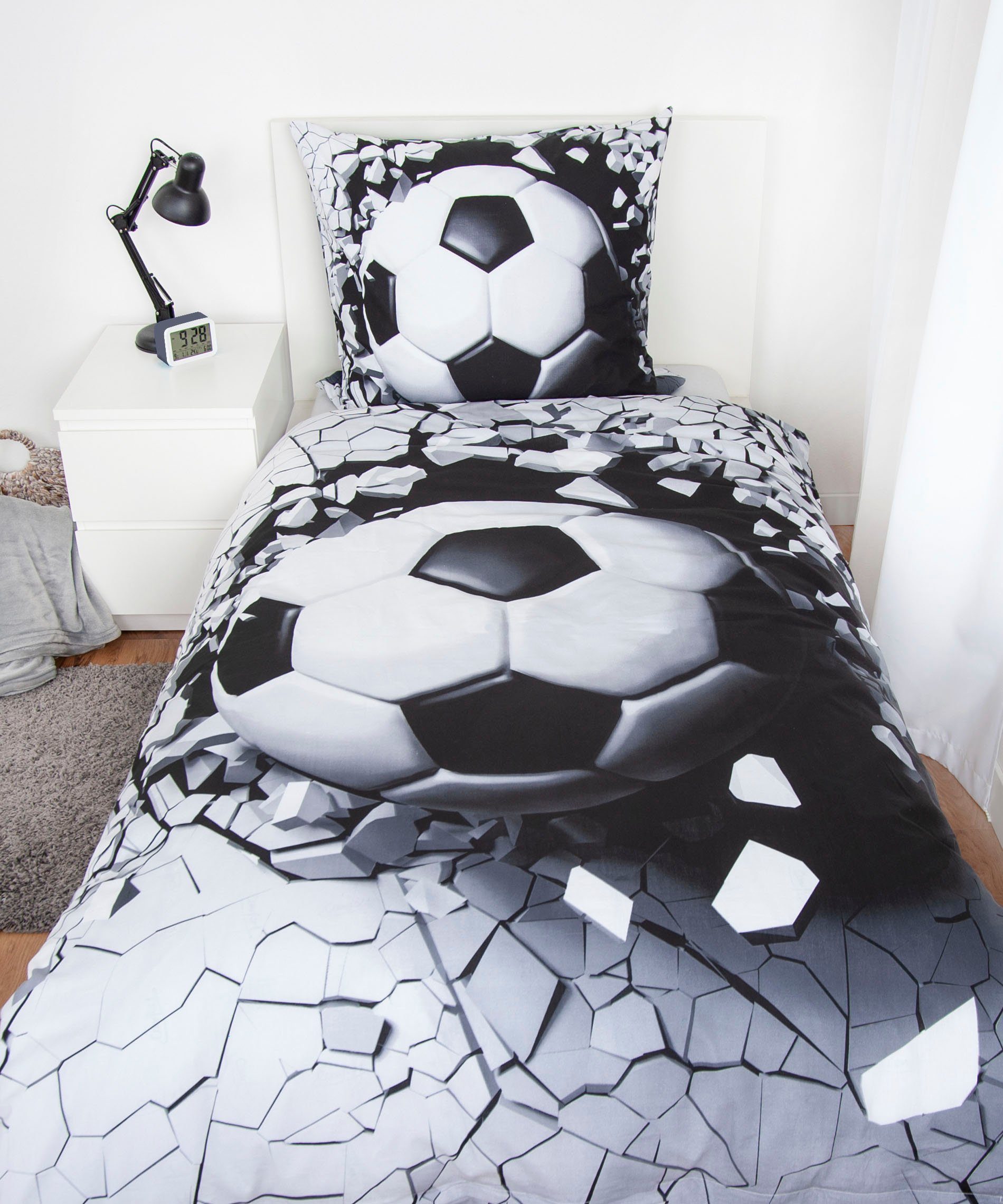 Herding Young Collection Bettwäsche Fussball 3D, günstig online kaufen
