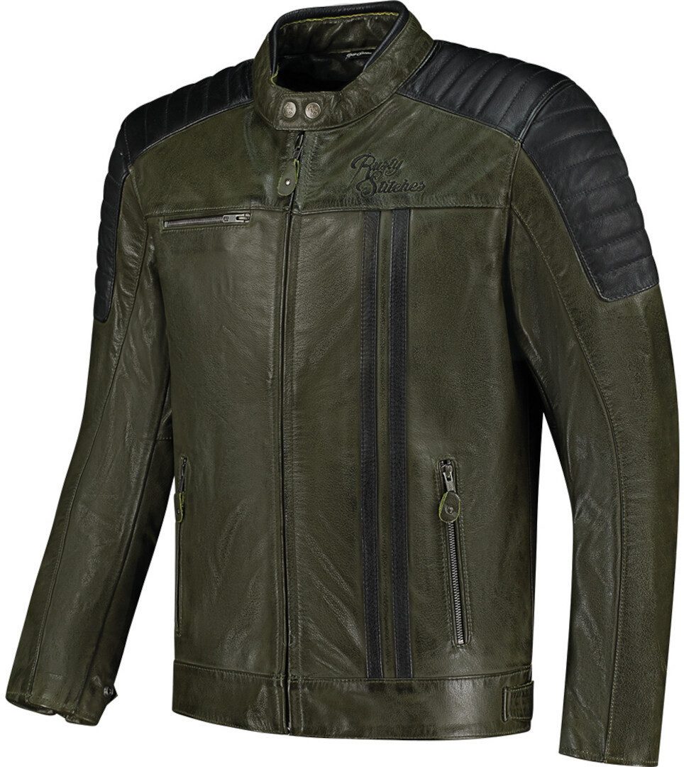 Rusty Stitches Motorradjacke Cooper Motorrad Lederjacke herausnehmbares Innenfutter