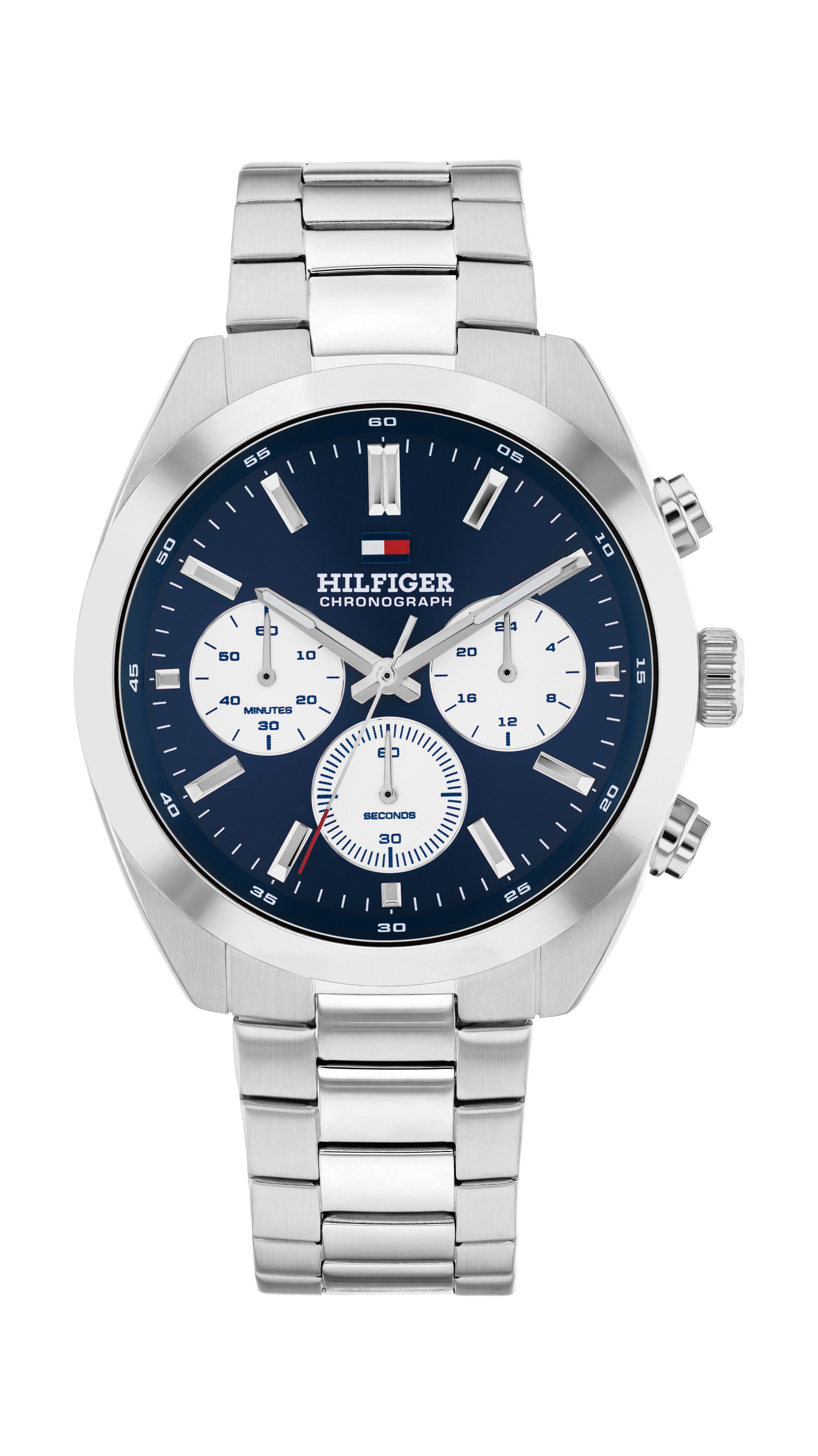 Tommy Hilfiger Quarzuhr HUDSON 1710722, Quarzuhr, Armbanduhr, Herrenuhr, Edelstahlarmband, analog