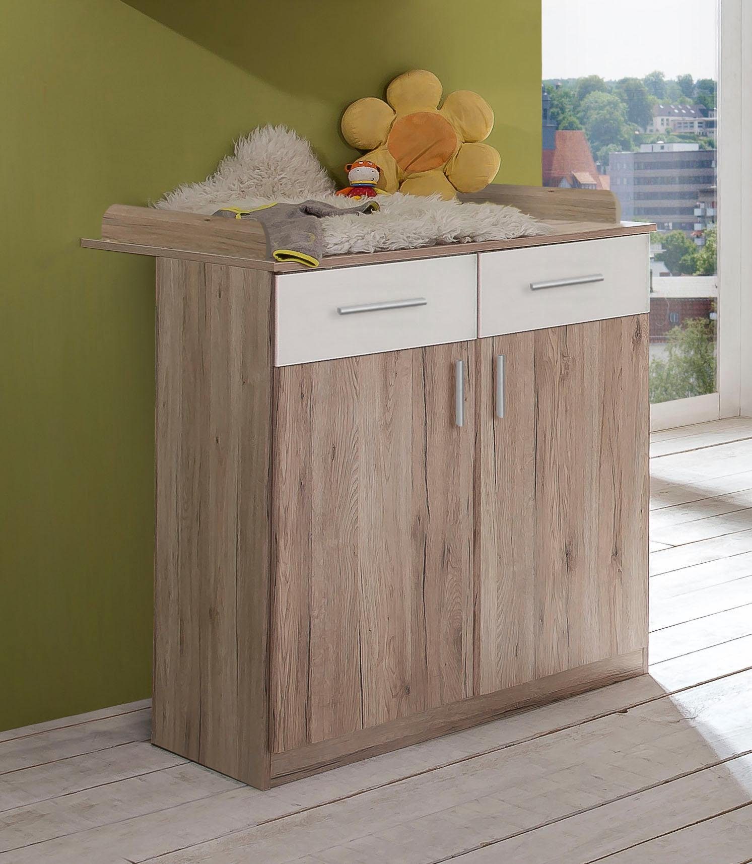 Wimex Wickelkommode Joker, mit 2 Türen und 2 Schubladen, Wickelhöhe 93cm, umbaubar zur Kommode