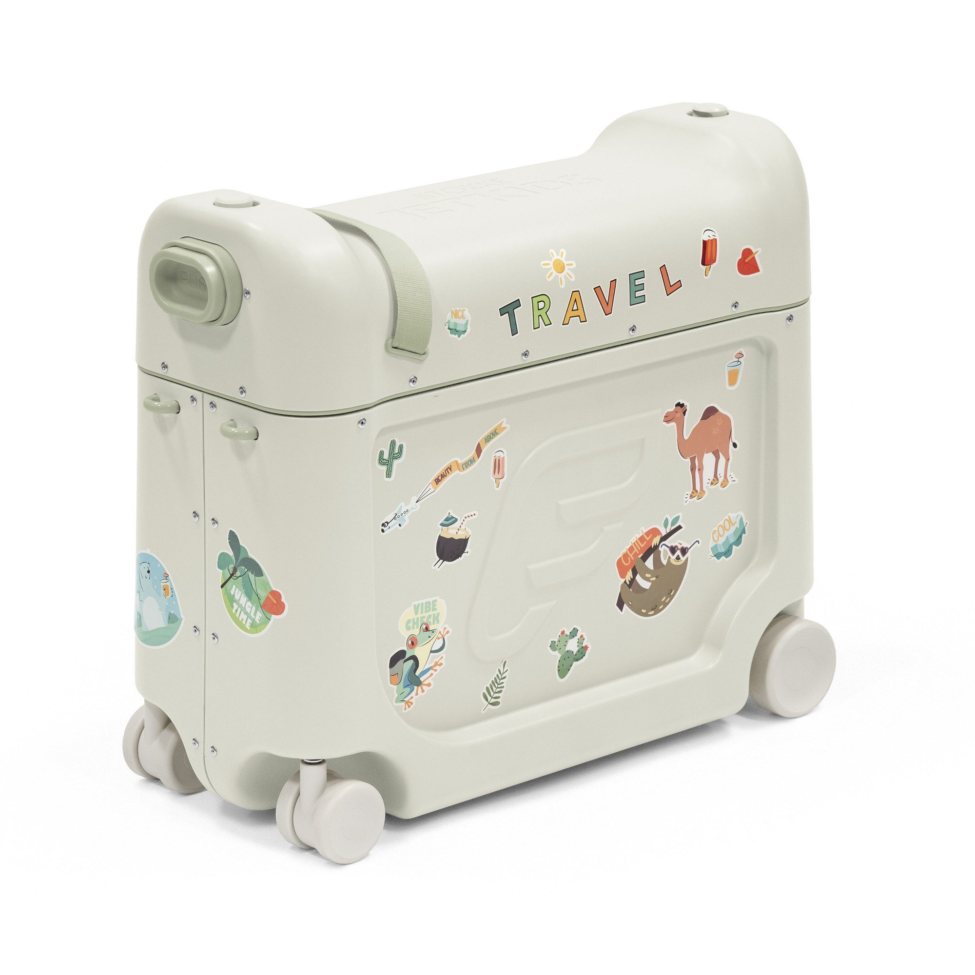 Stokke Kinderkoffer JetKids BedBox Aufsitzkoffer mit Bettfunktion, 4 Rollen, Als Handgepäck zulässig