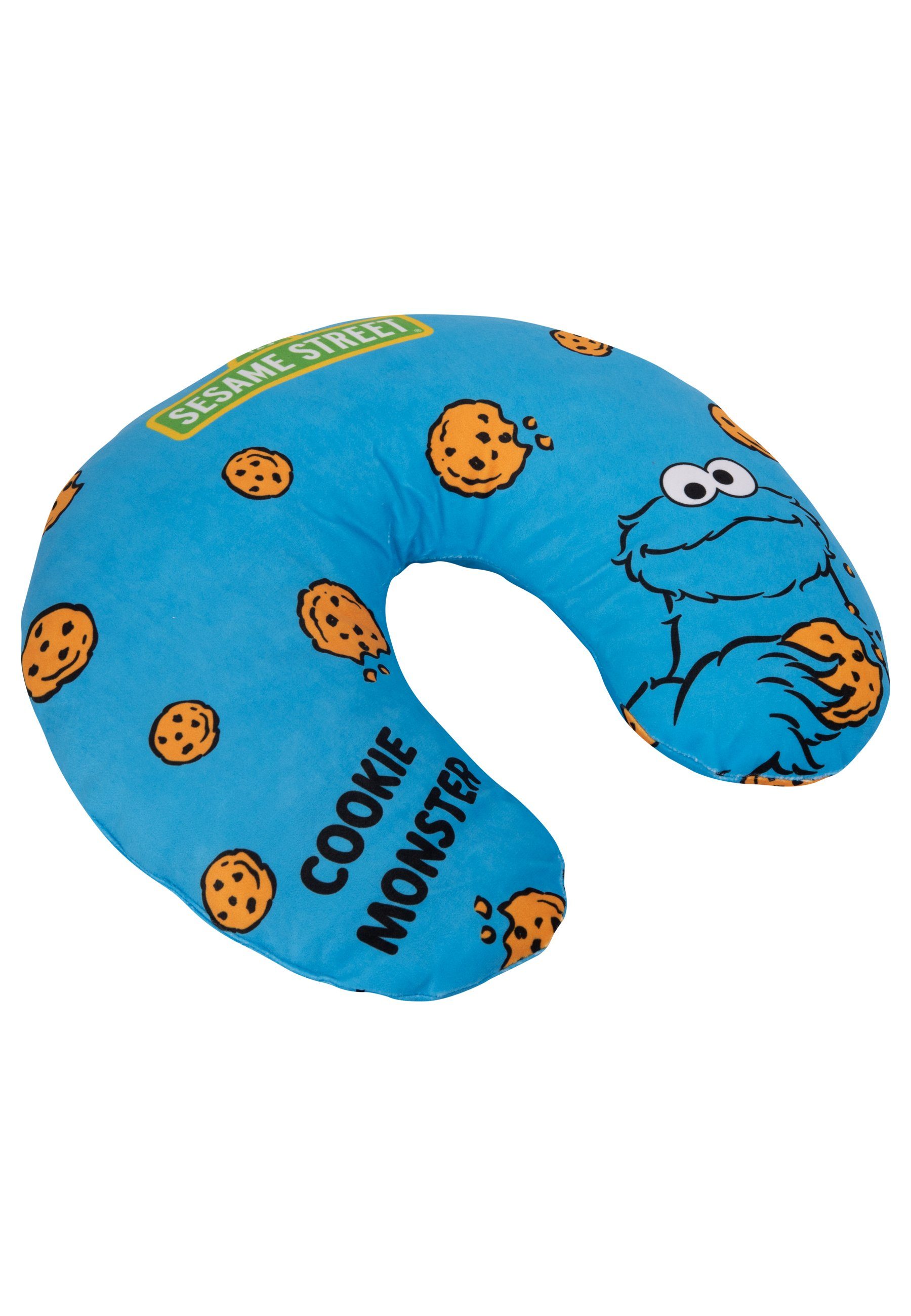 United Labels® Dekokissen Sesamstraße - Reisekissen Nackenhörnchen Krümelmonster