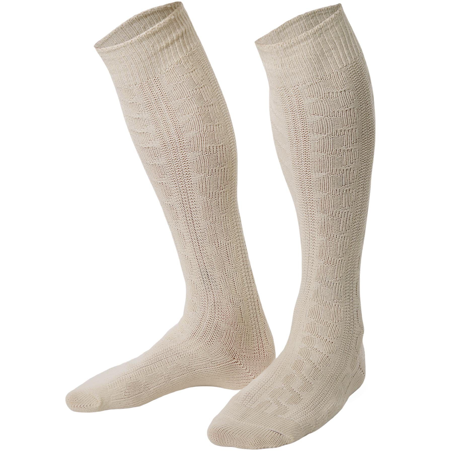 dressforfun Trachtensocken Kniestrümpfe weiß