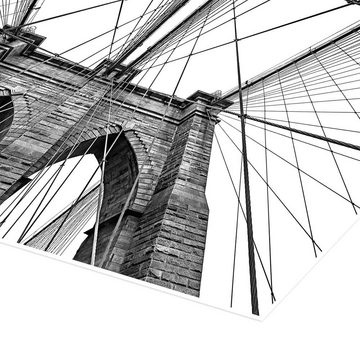 Posterlounge Poster Editors Choice, Brooklyn Bridge, Wohnzimmer Fotografie