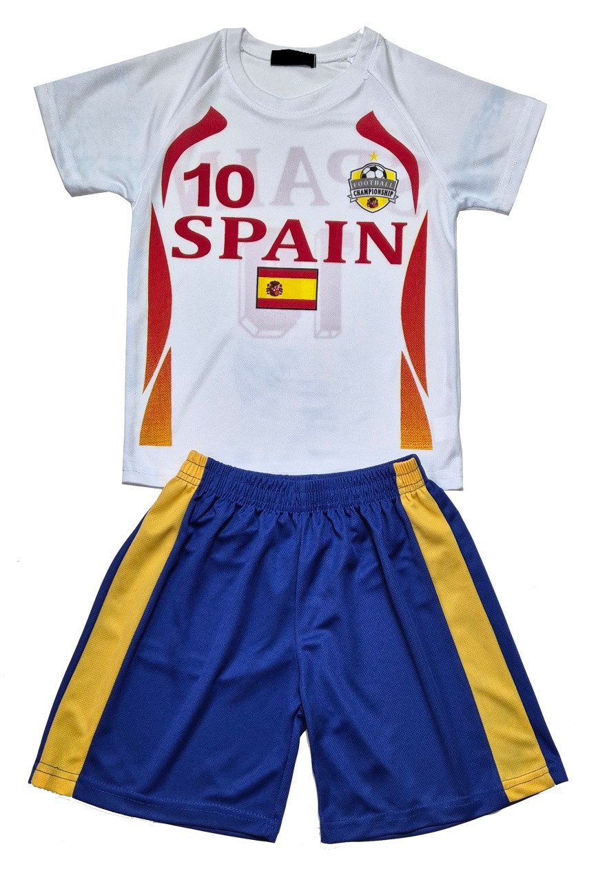 Fashion Boy Fußballtrikot Fußball Fan Set Spanien, Spain, Trikot + Shorts, JS177e (Set)