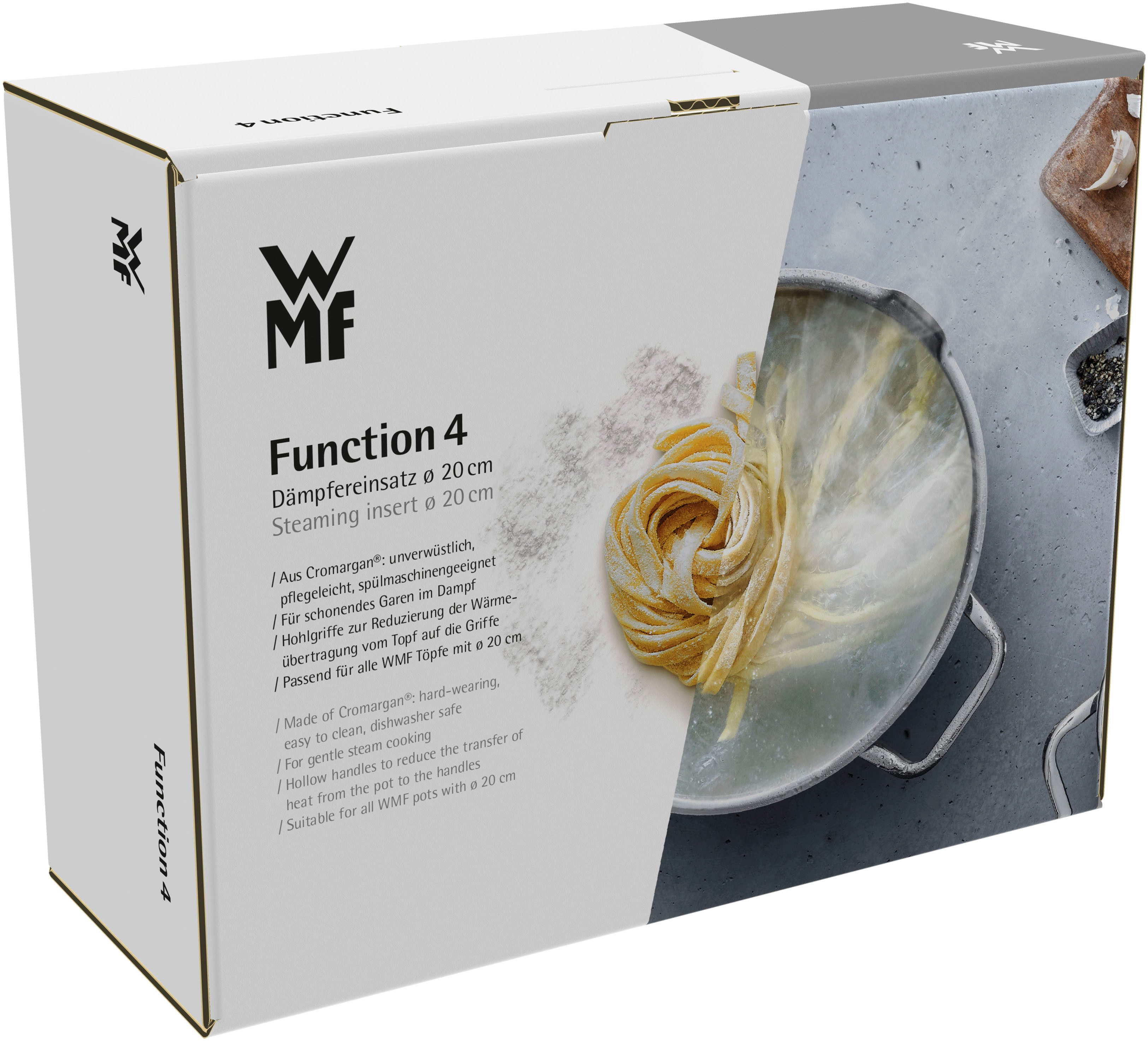 WMF Dampfgareinsatz Function 4, (1-tlg), ideale Größe, wärmereduzierende Hohlgriffe, spülmaschinengeeignet