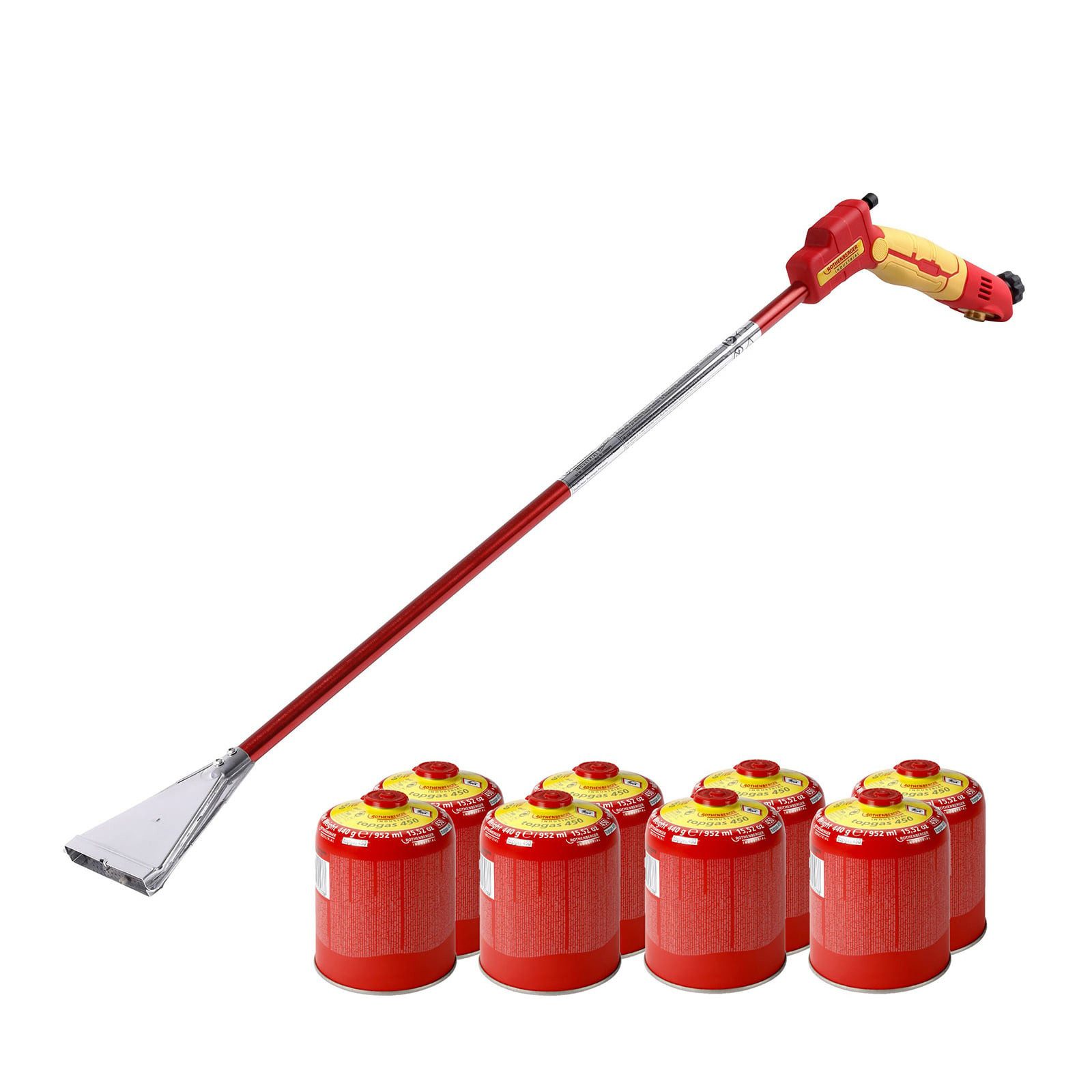 Rothenberger Industrial Garten-Multifunktionsgerät ROTHENBERGER Industrial Ökogärtner Premium + 8x Topgas 450 Kartusche -