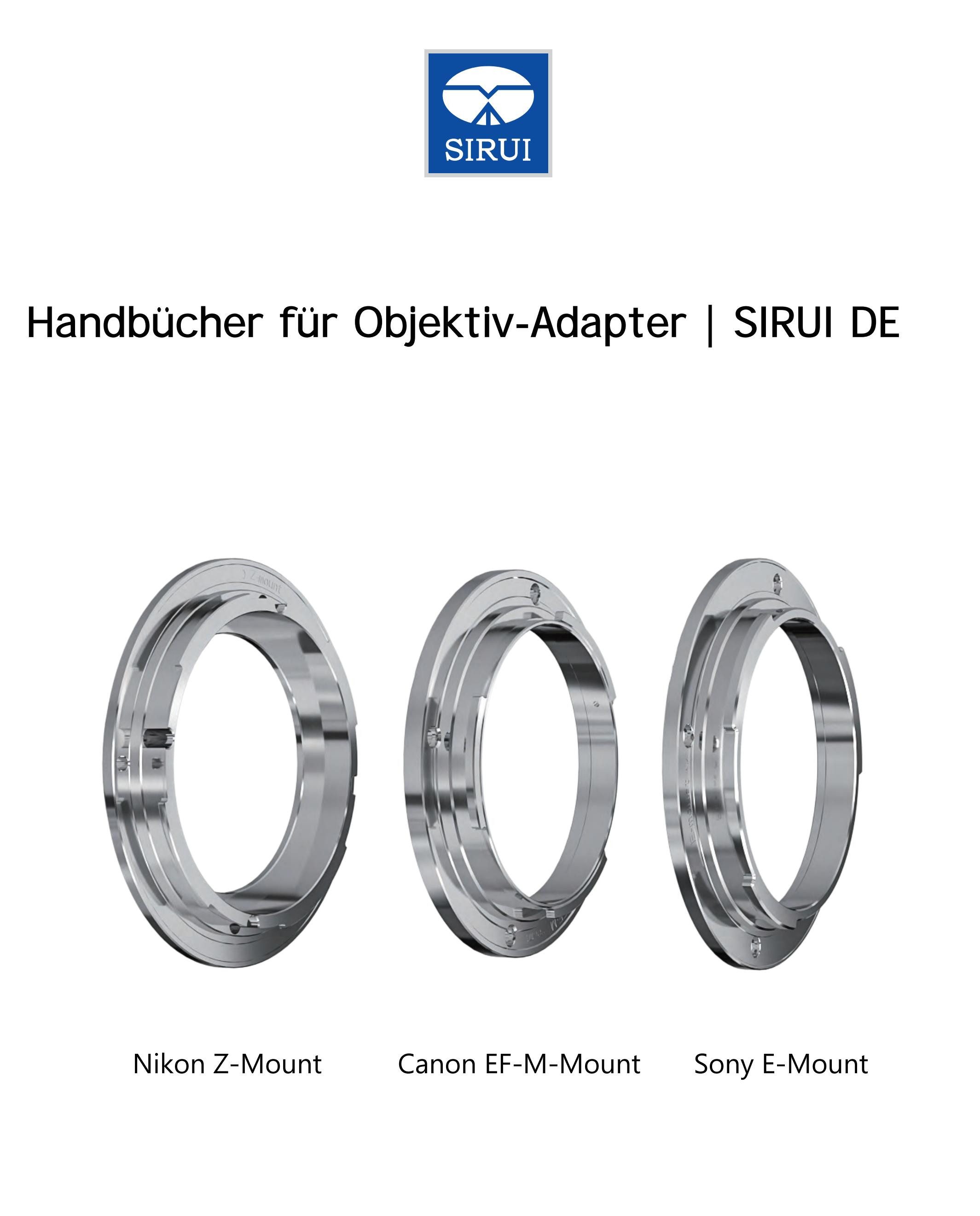 SIRUI SR 35mm Objektiv-Adapter, für 35mm Objektiv E/EF/Z-Bajonett auf MFT-Bajonett