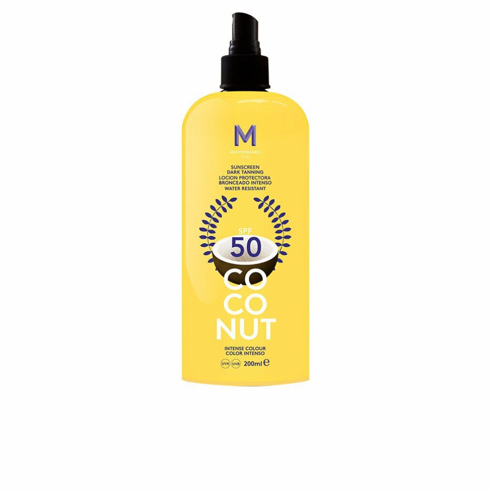 Mediterraneo Sun Sonnenschutzpflege SPF50 200 COCONUT dark sunscreen tanning ml