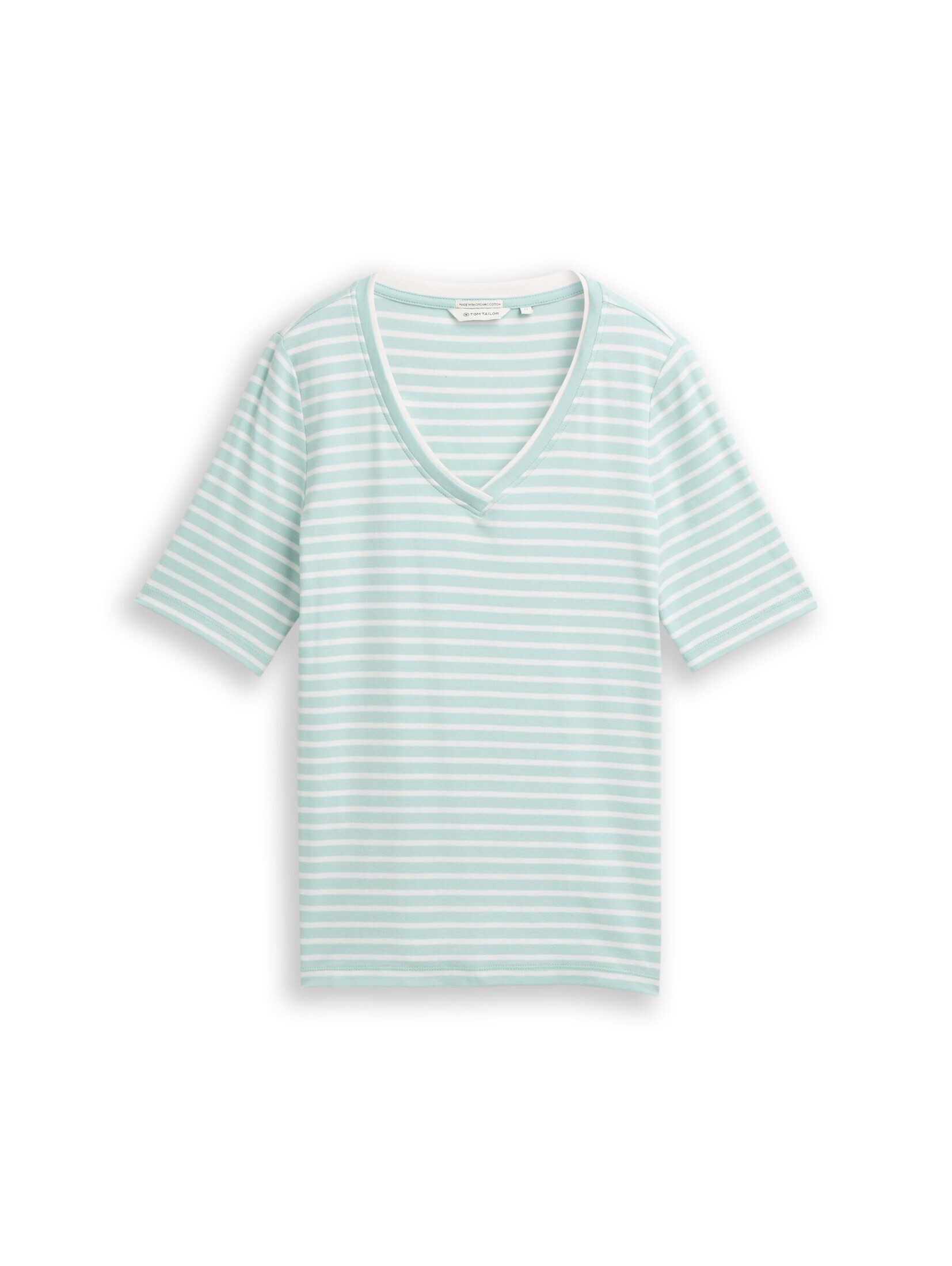 TOM TAILOR T-Shirt T-Shirt Slim Fit T-Shirt mit V-Ausschnitt günstig online kaufen