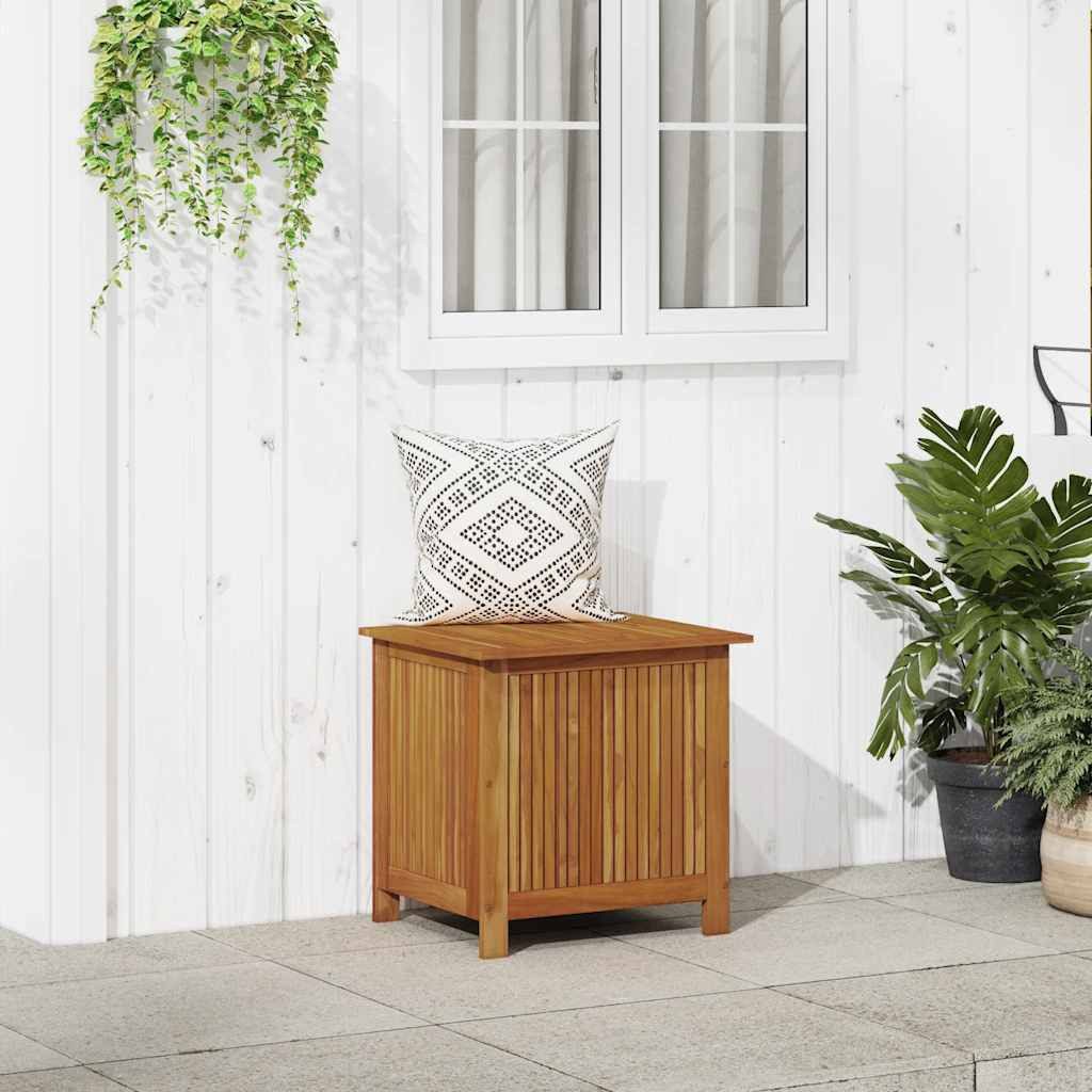 furnicato Gartenbox aus Echtholz mit Ölfinish 60x50x58/106 cm, braun