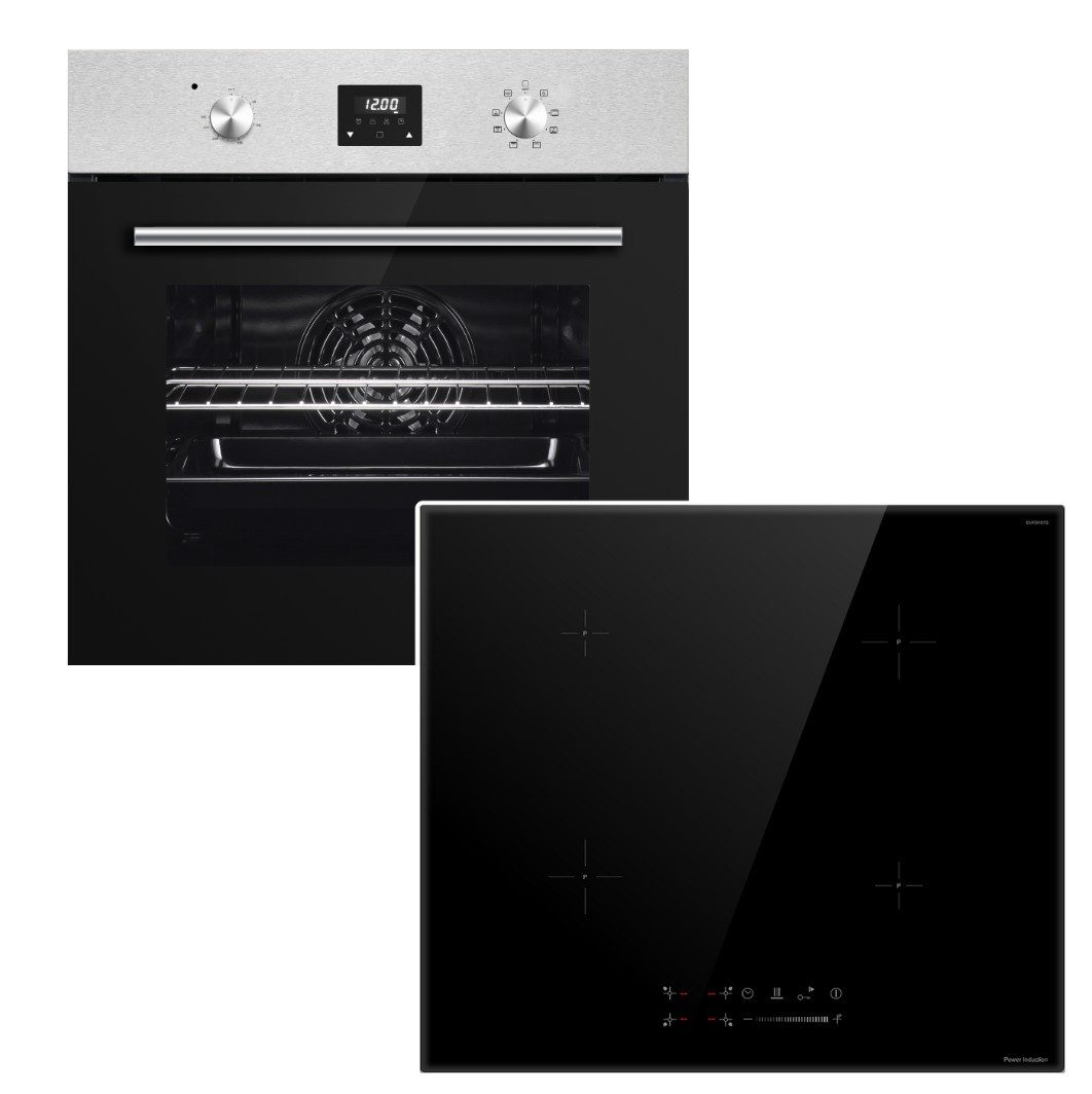 PKM Backofen-Set Backofen Umluft ECO + keenberk Induktionskochfeld Booster Touch Slider, mit Nein