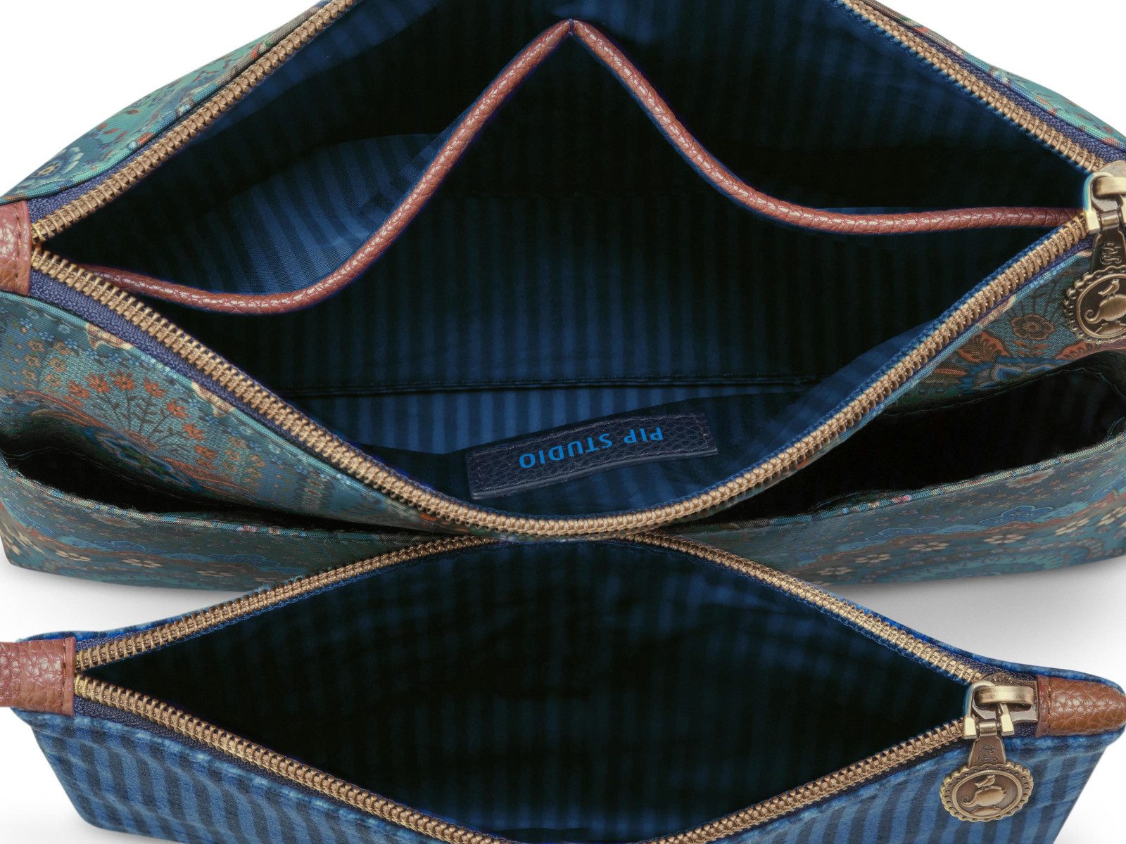 PiP Studio Kosmetiktasche Caryn Kosmetiktasche Combi Jabali blau 26cm