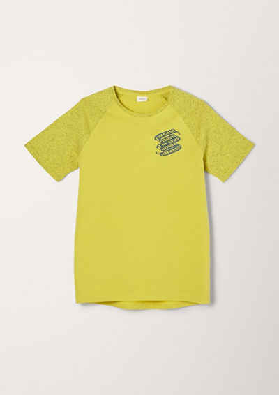 s.Oliver Jungen Jerseyshirt mit Feuerwehr-Print Dark Blue Melange 140.Slim