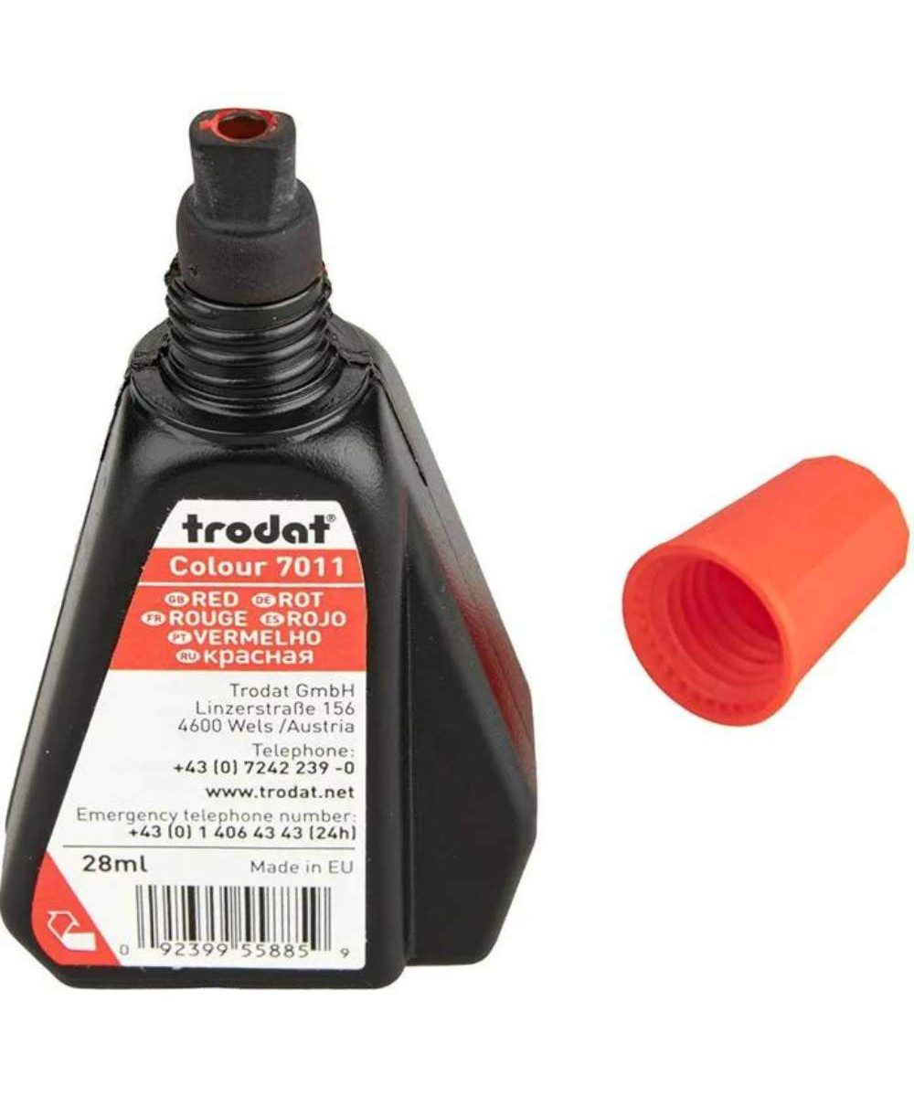 TRODAT Trodat 7011 Маркиfarbe 28ml (ohne Öl) Маркиfarbe (packung, 1-tlg., seitlich an der Flasche ablesbar)