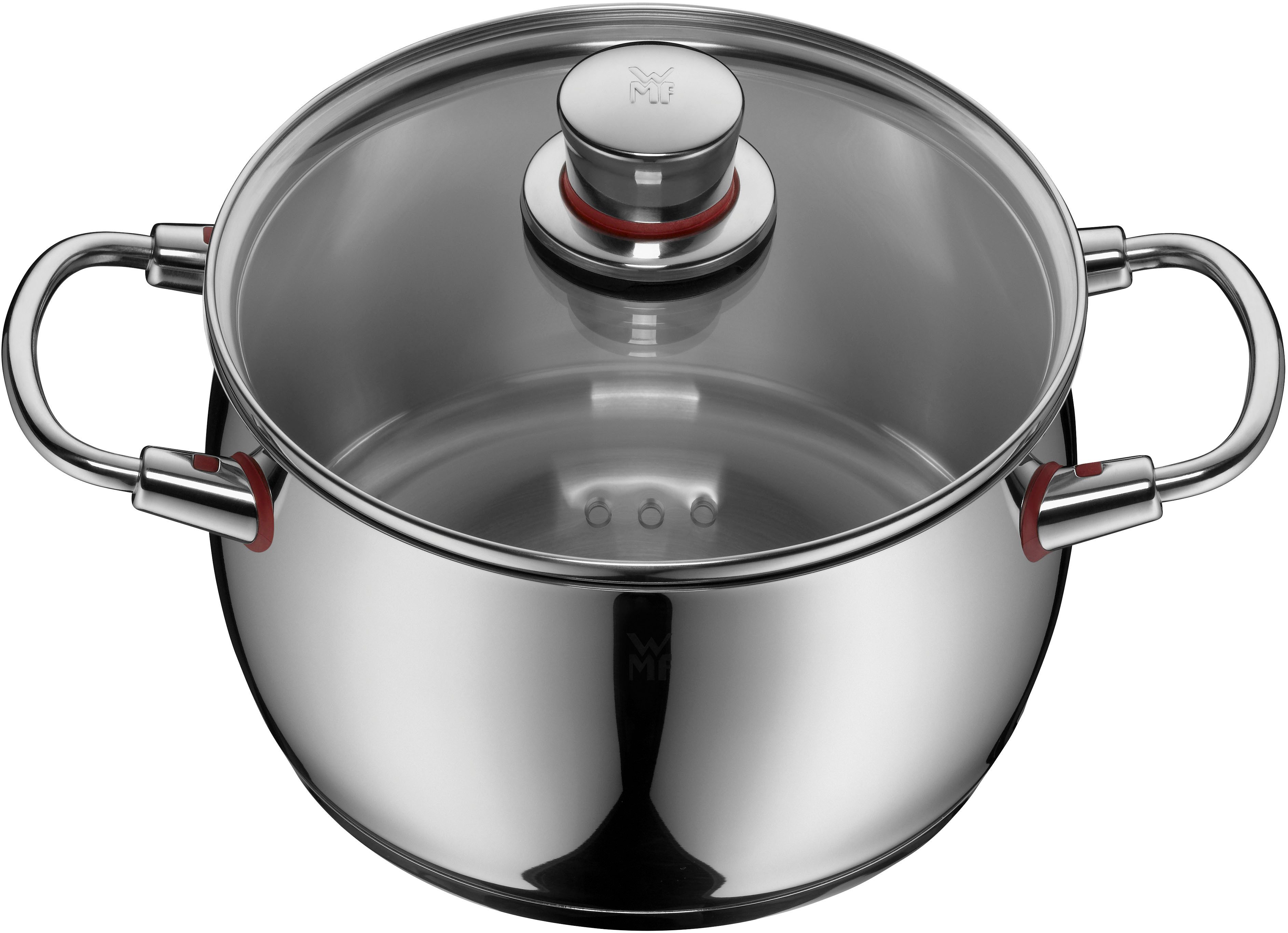 WMF Bratentopf Quality One, Cromargan® Edelstahl Rostfrei 18/10 (2-tlg), Cool+ Technologie für wärmereduzierte Griffe, breiter Schüttrand